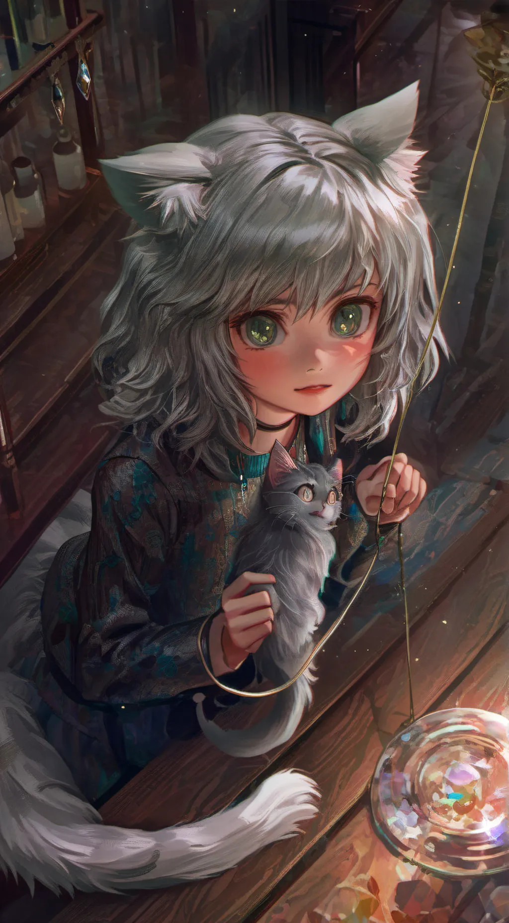 ai character: Silver Splash Spirit background