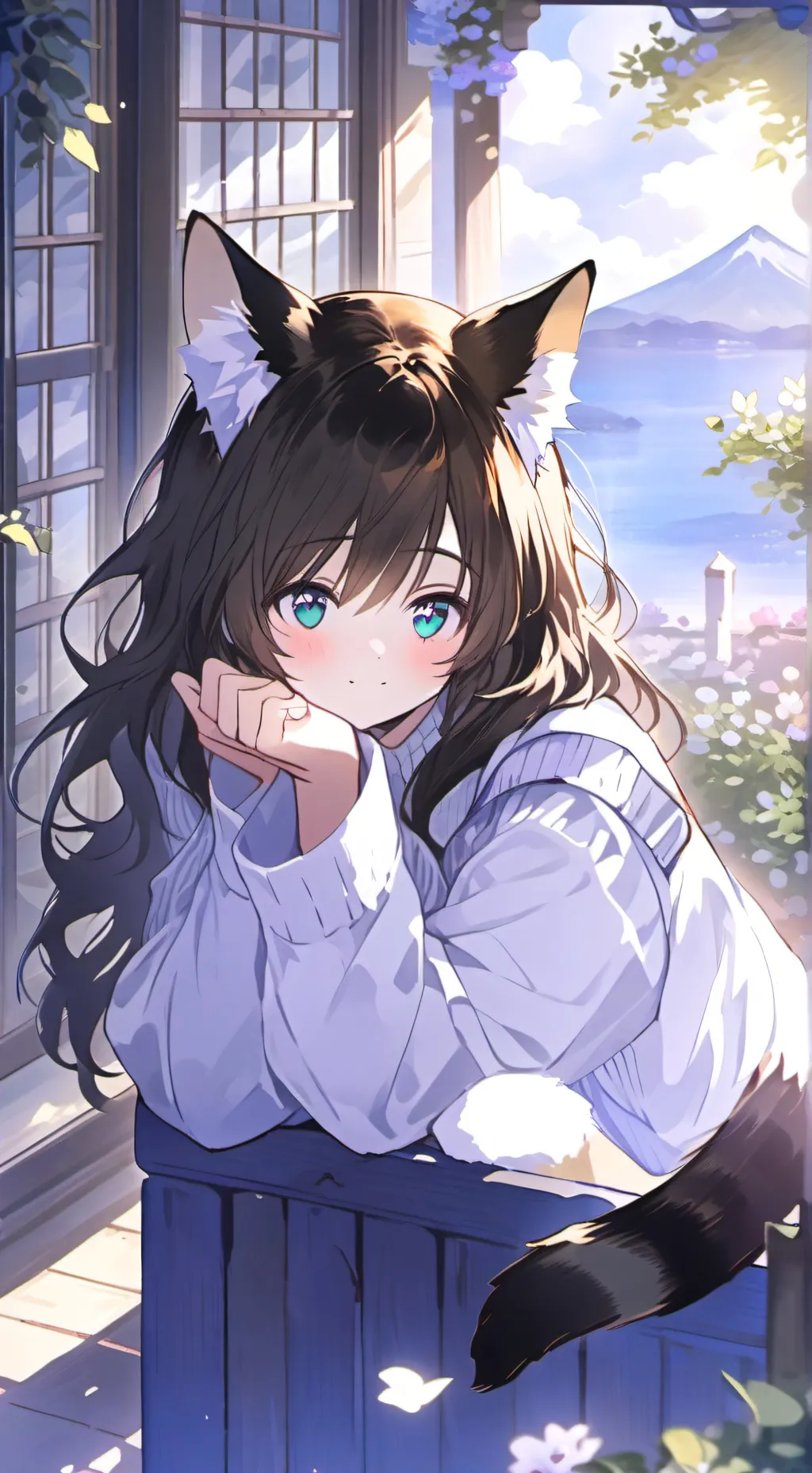 ai character: Tortie Sun Spirit background