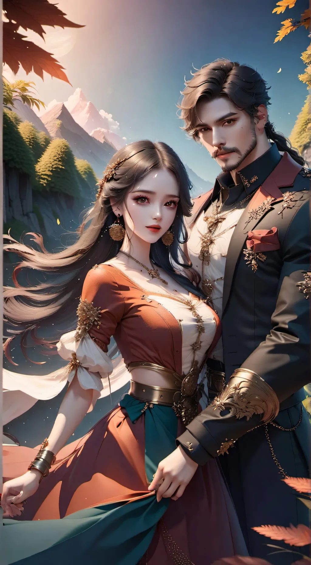 ai character: papa y mama background