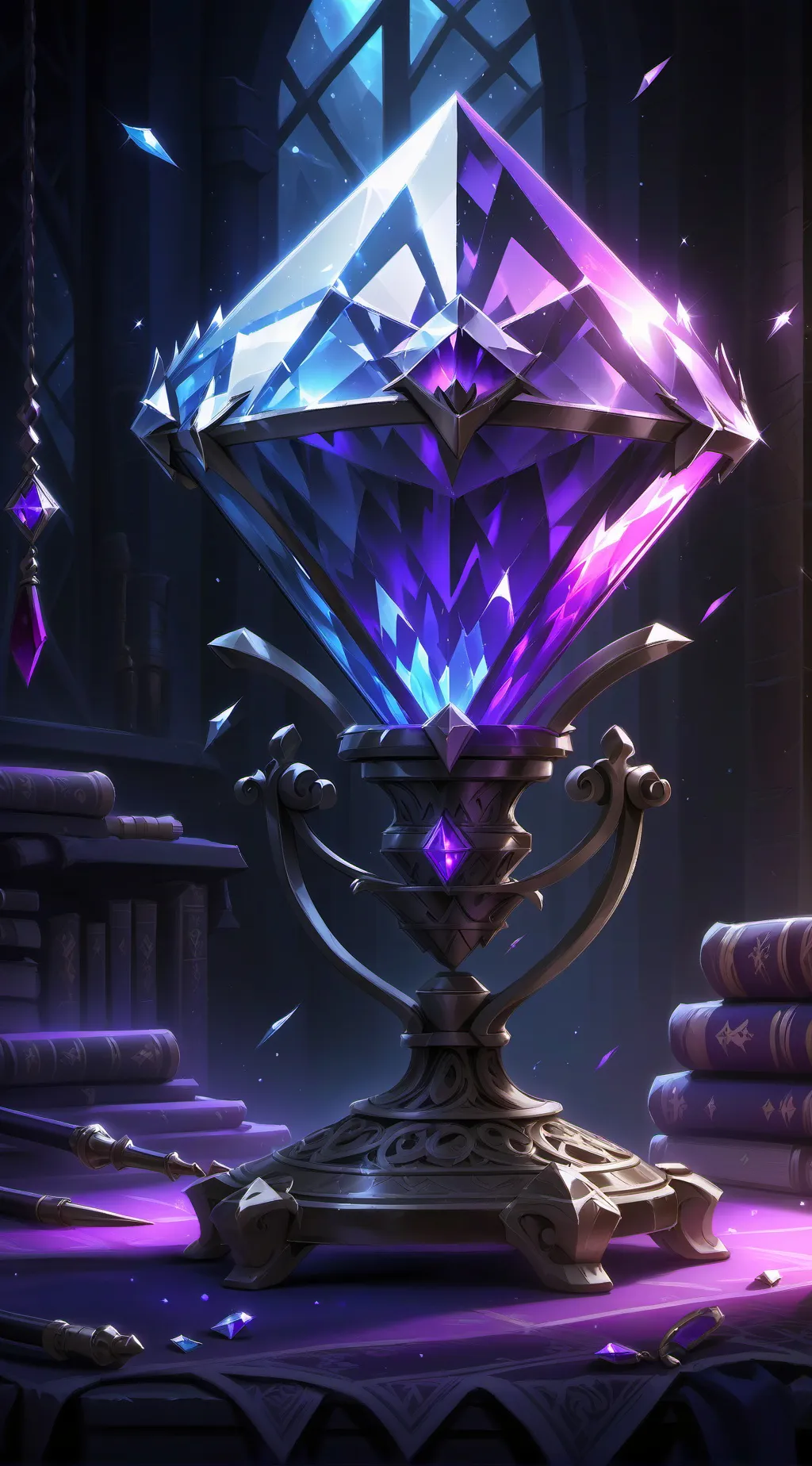 ai character: The magic diamond background