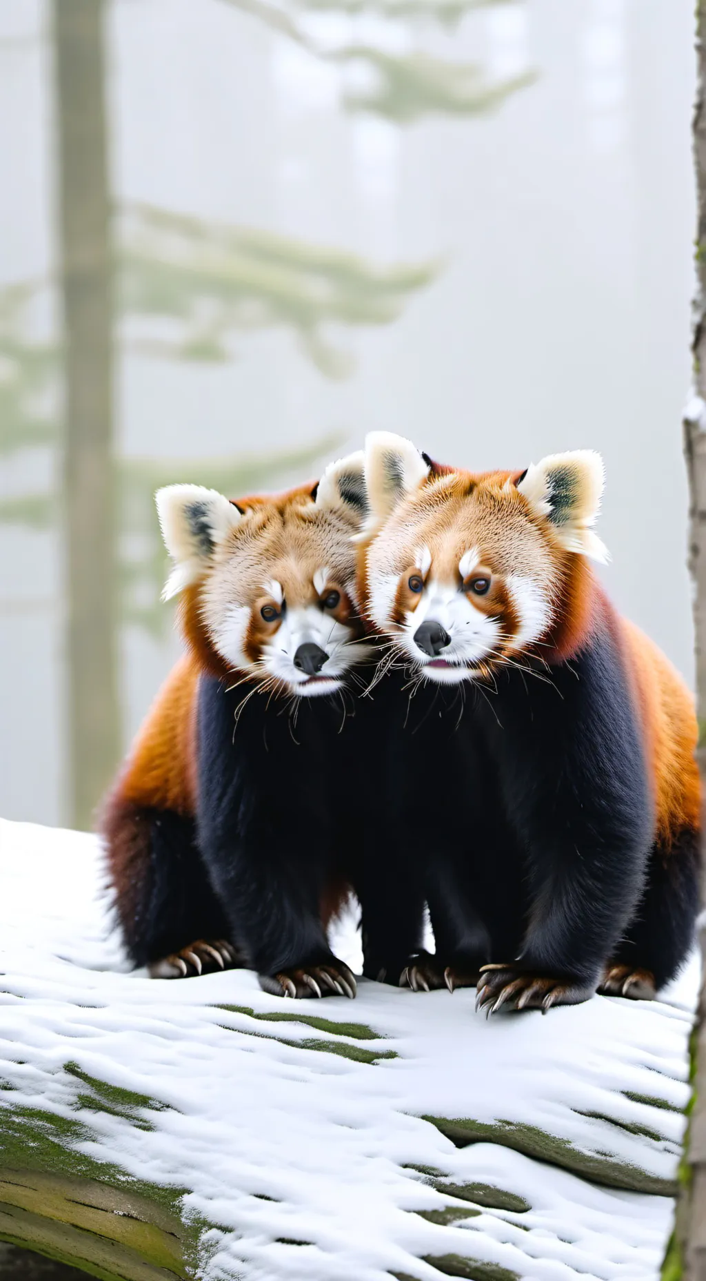 ai character: Red pandas background