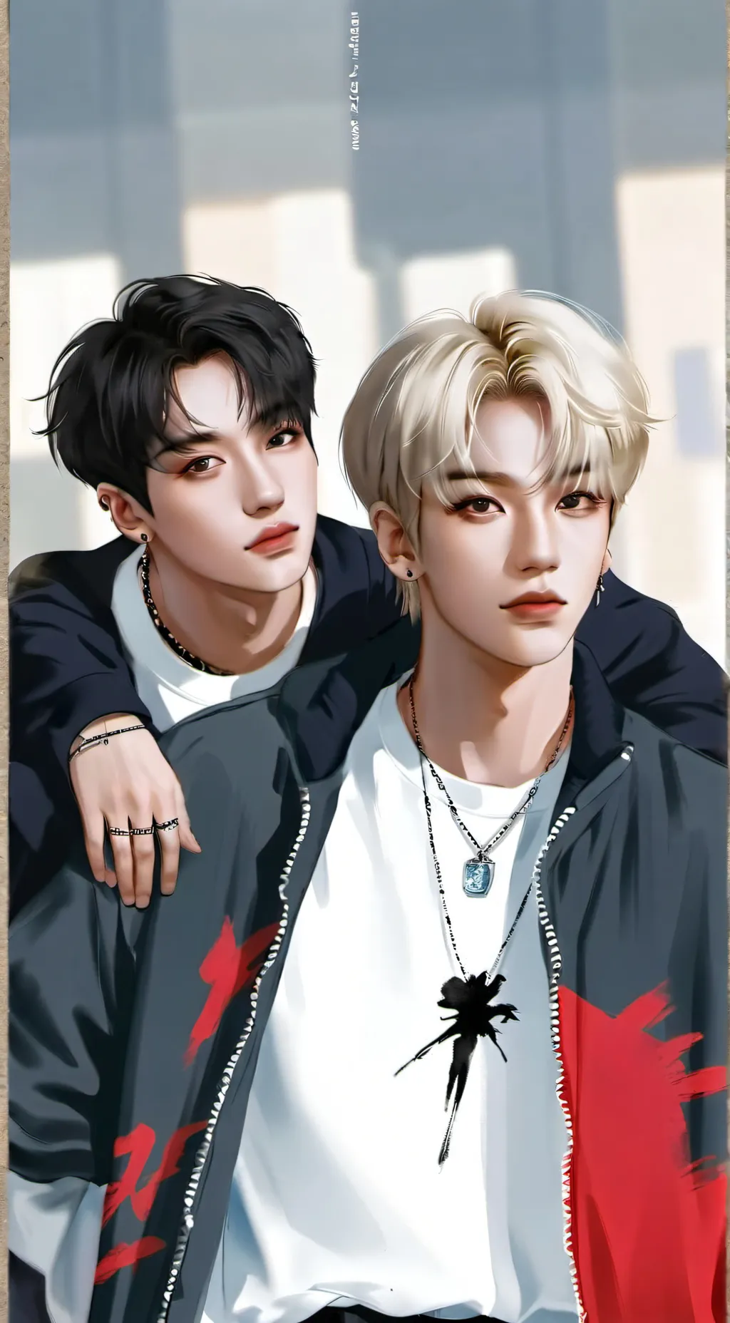 ai character: felix x hyunjin background