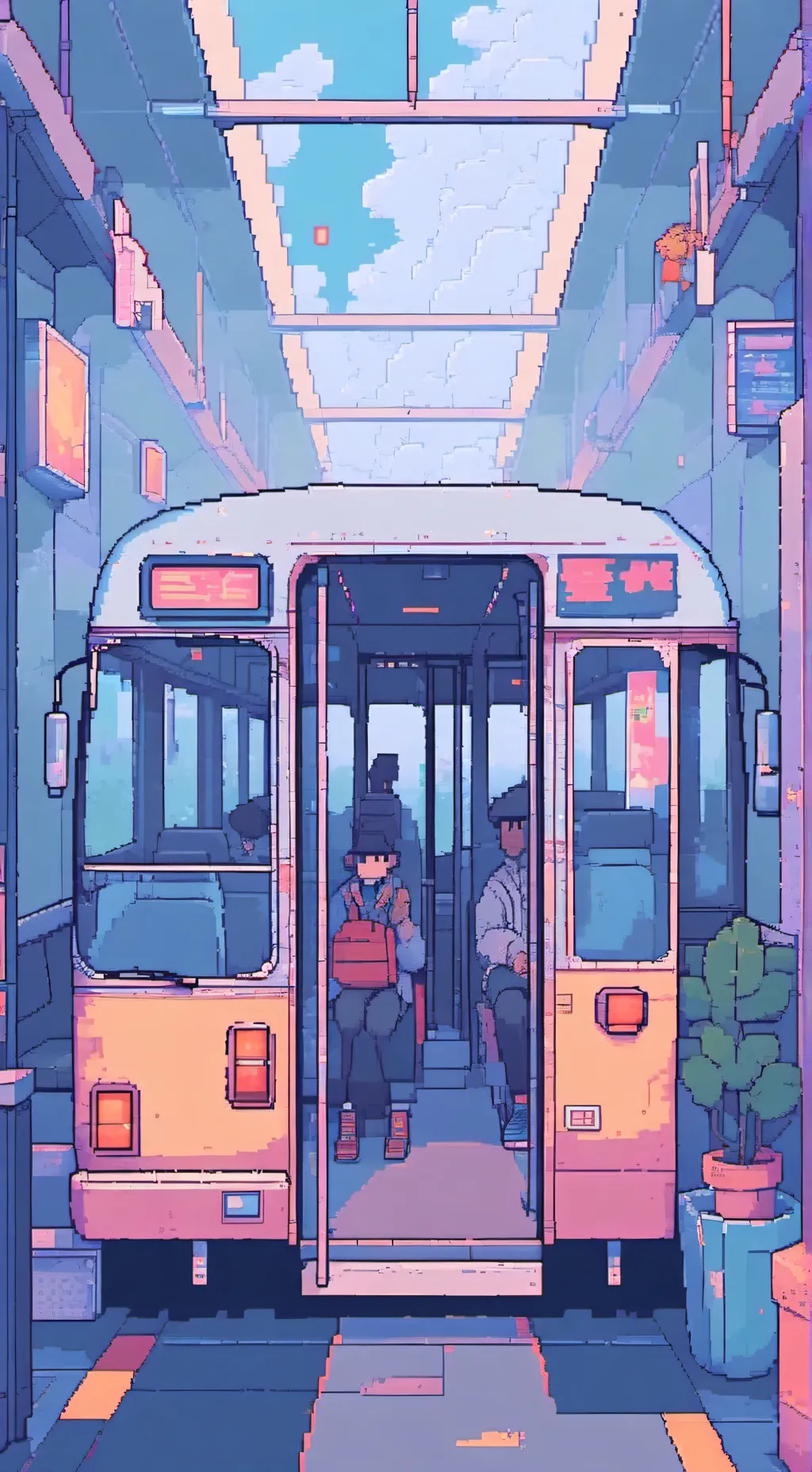 ai character: MHA bus trip!!!! background