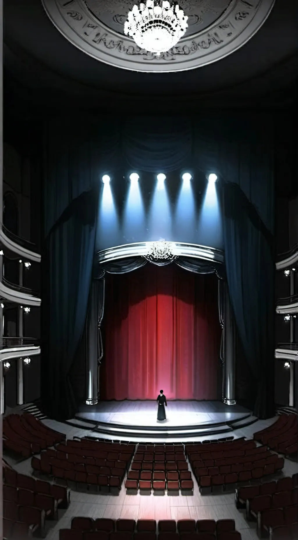 ai character: teatro embrujado  background