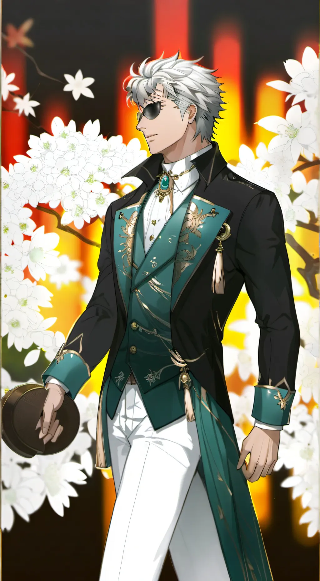 ai character: Gojo,squid game  background