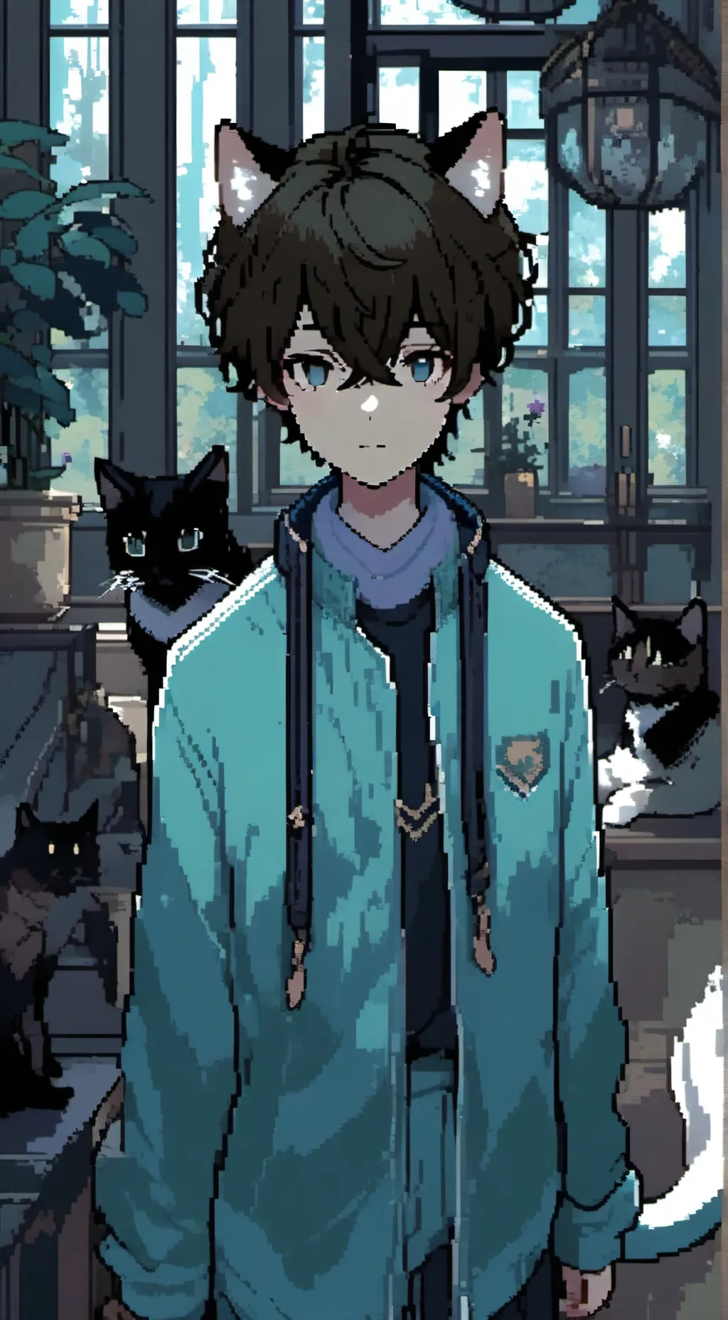 ai character: christon  background