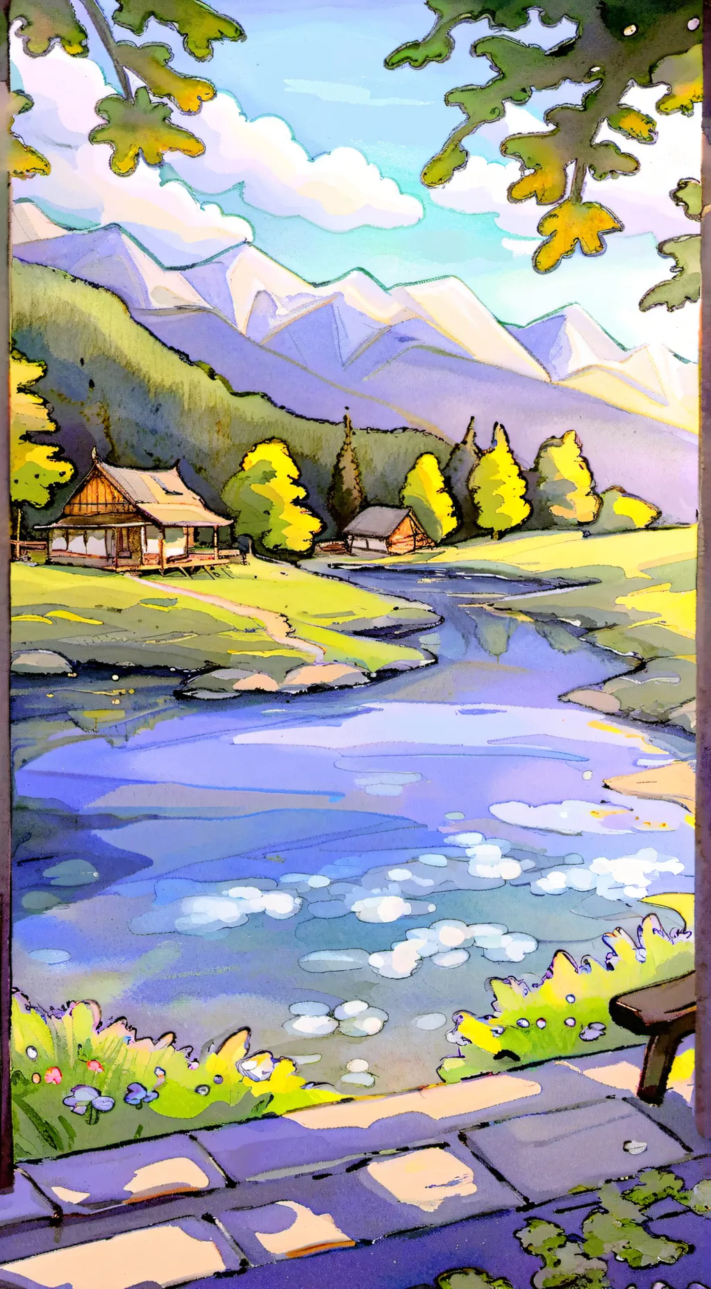 ai character: minecraft background