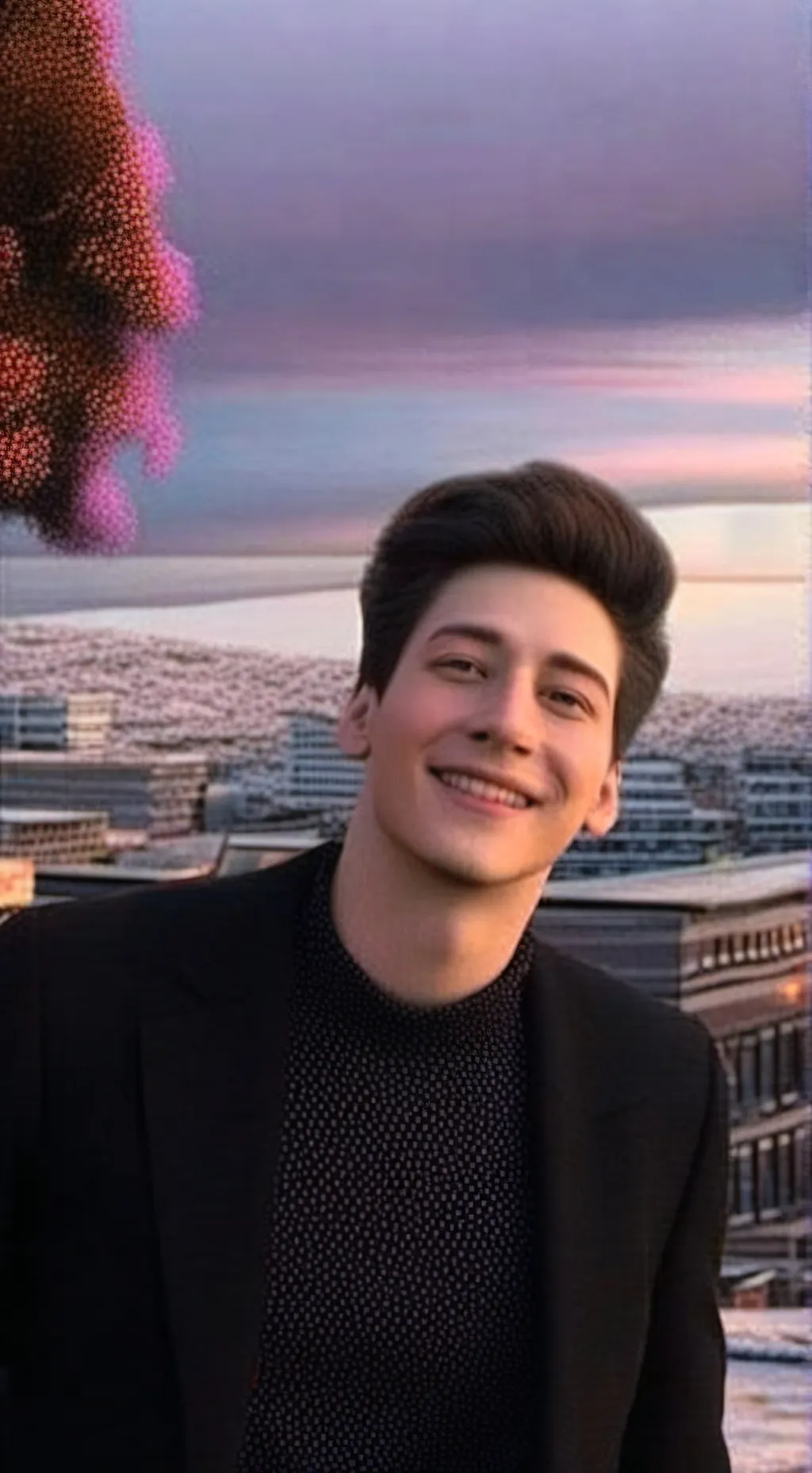 ai character: Milo Manheim  background