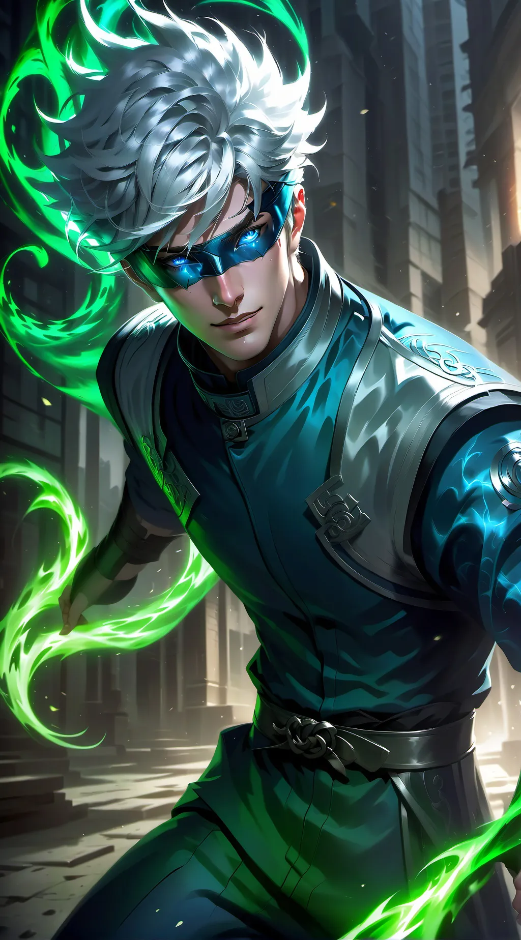 ai character: Gojo Satoru background