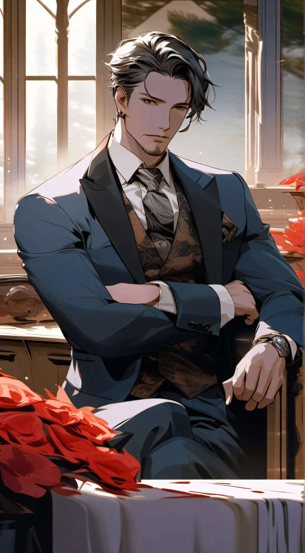 ai character: ton chéri  background