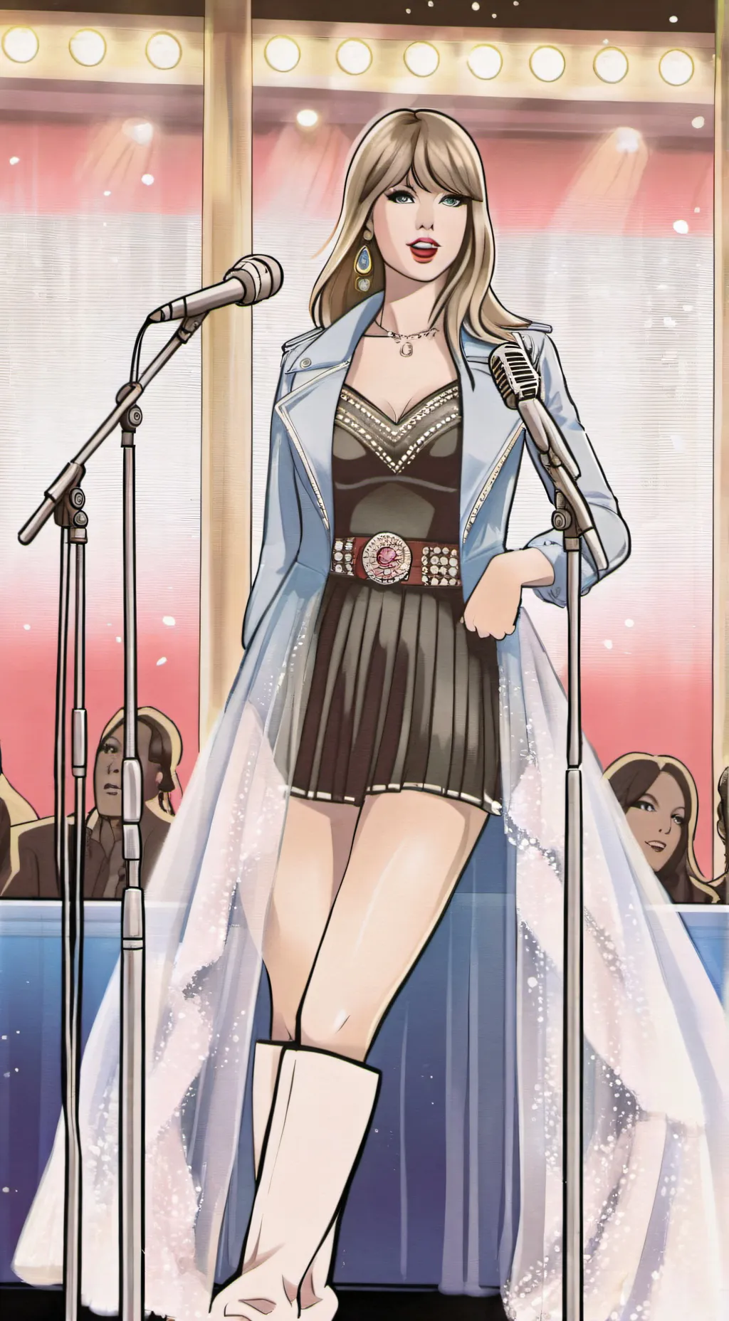 ai character: Taylor Swift  background