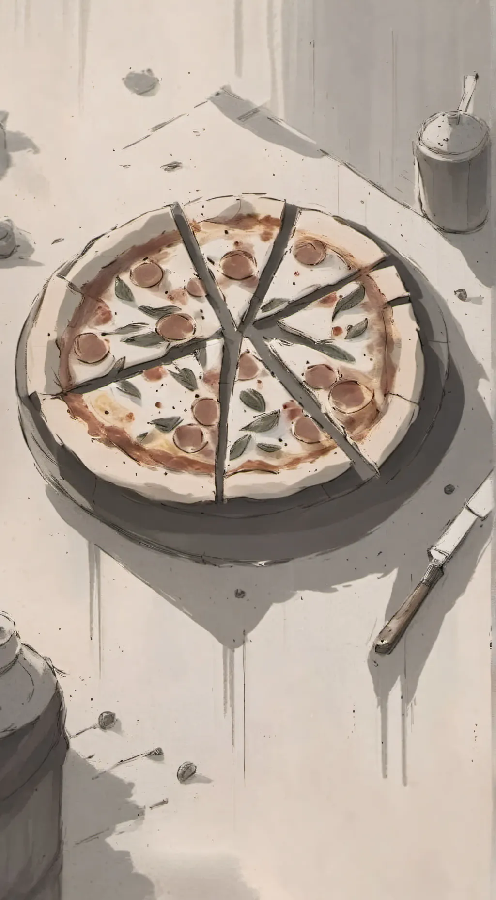 ai character: PIZZA! background