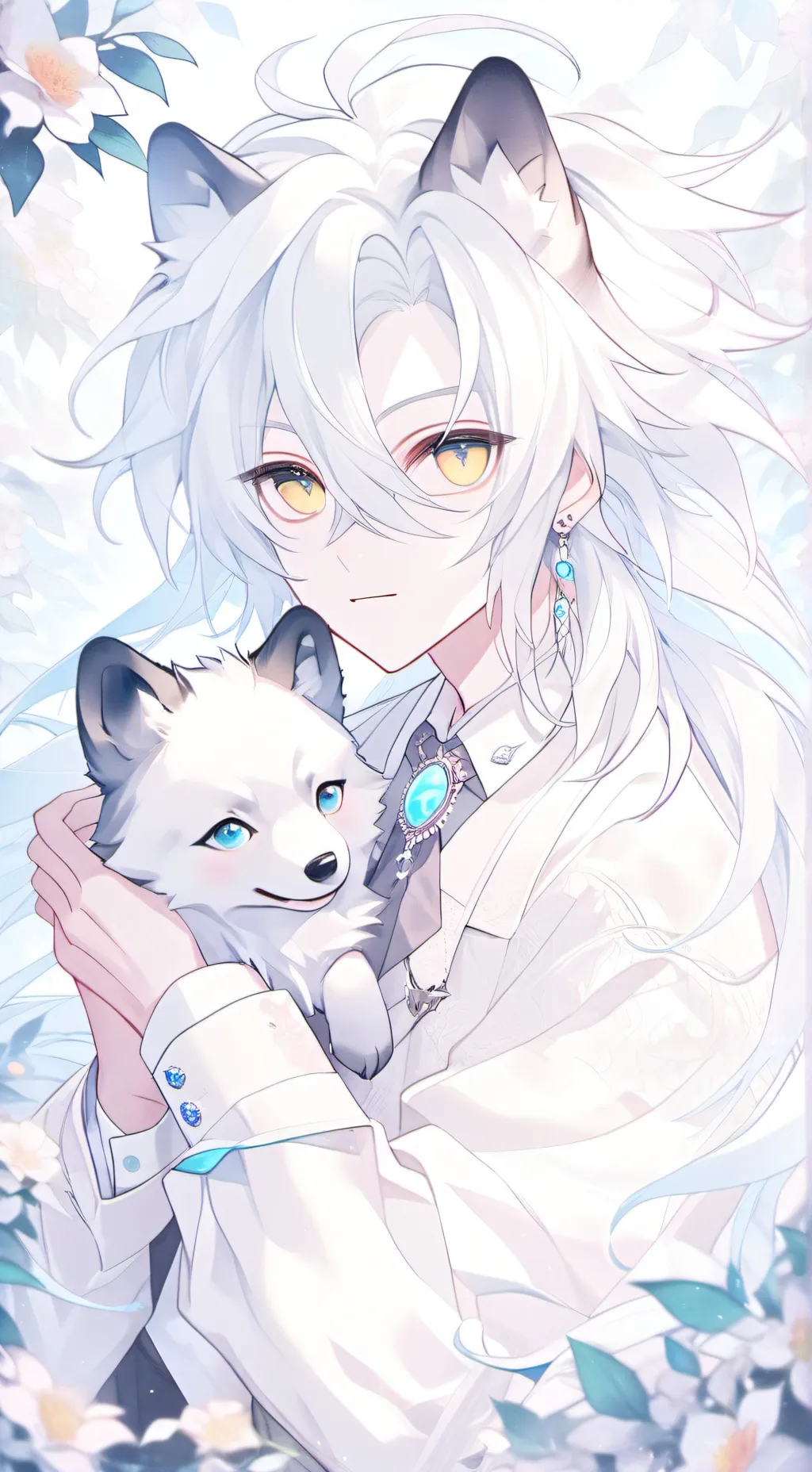 ai character: mascota lobo background