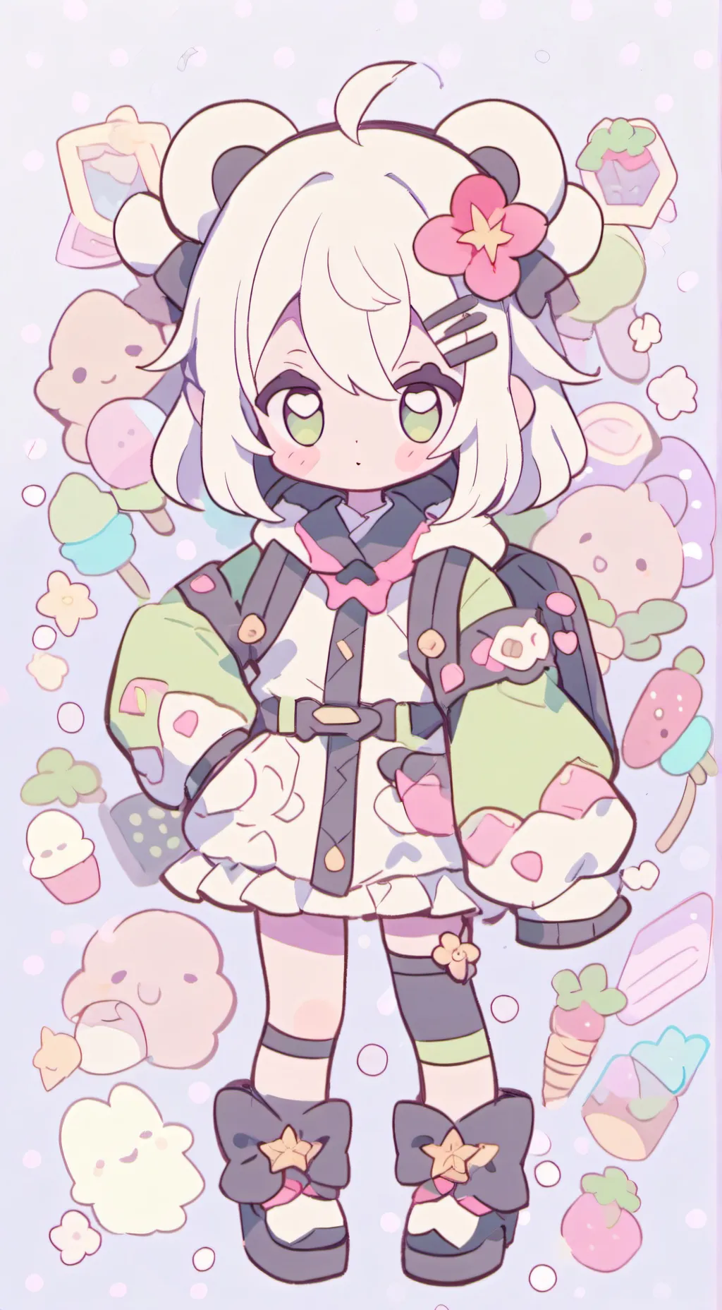 ai character: cutest girl  background