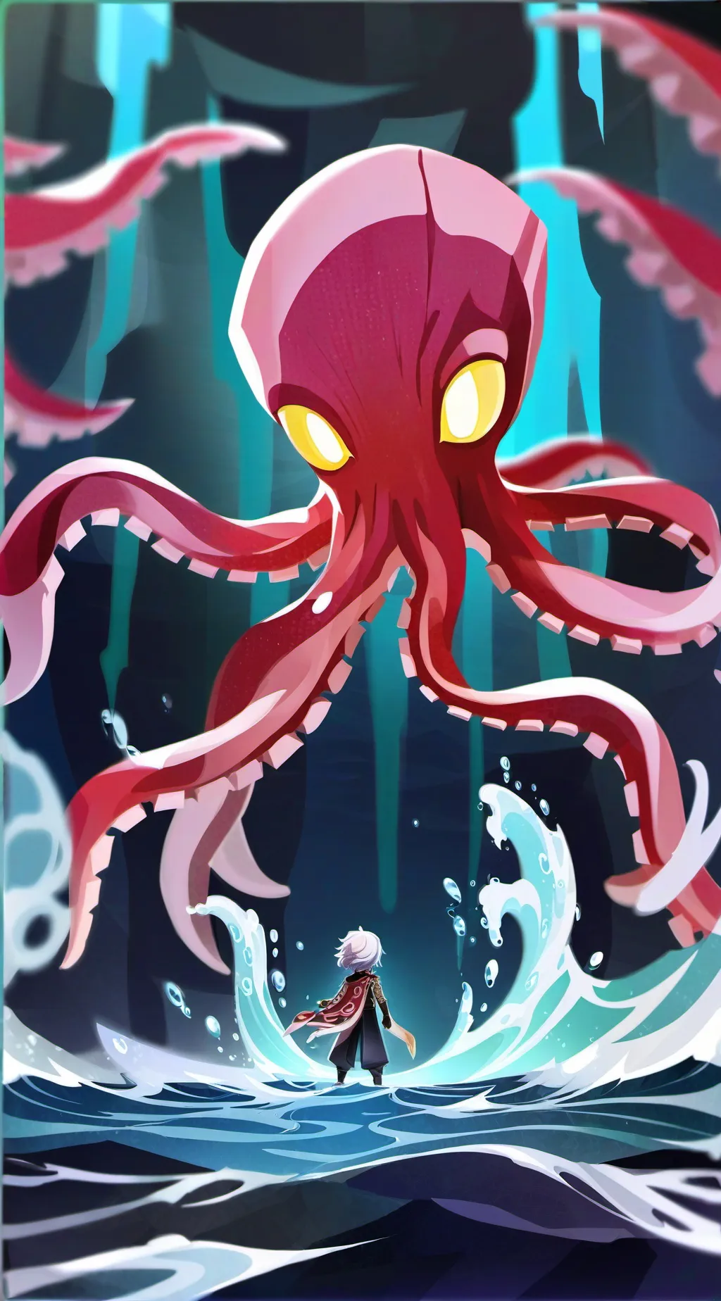 ai character: squid game español background