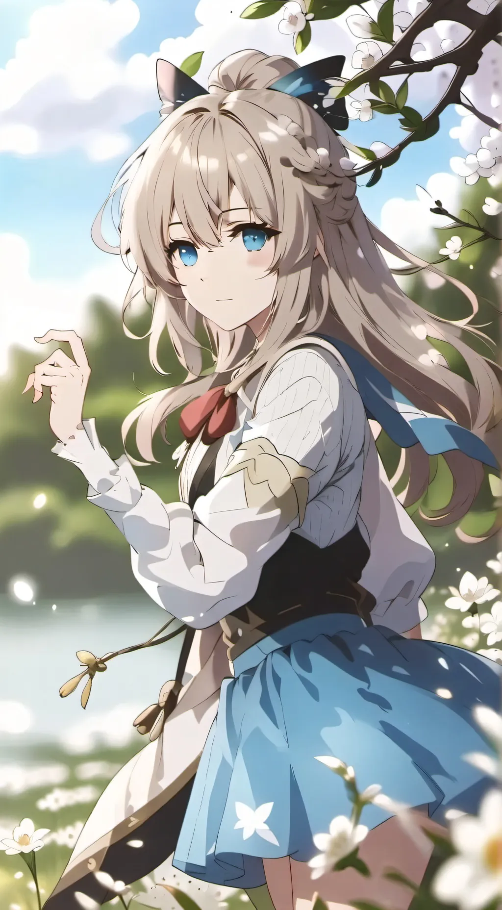 ai character: shy girlfriend background