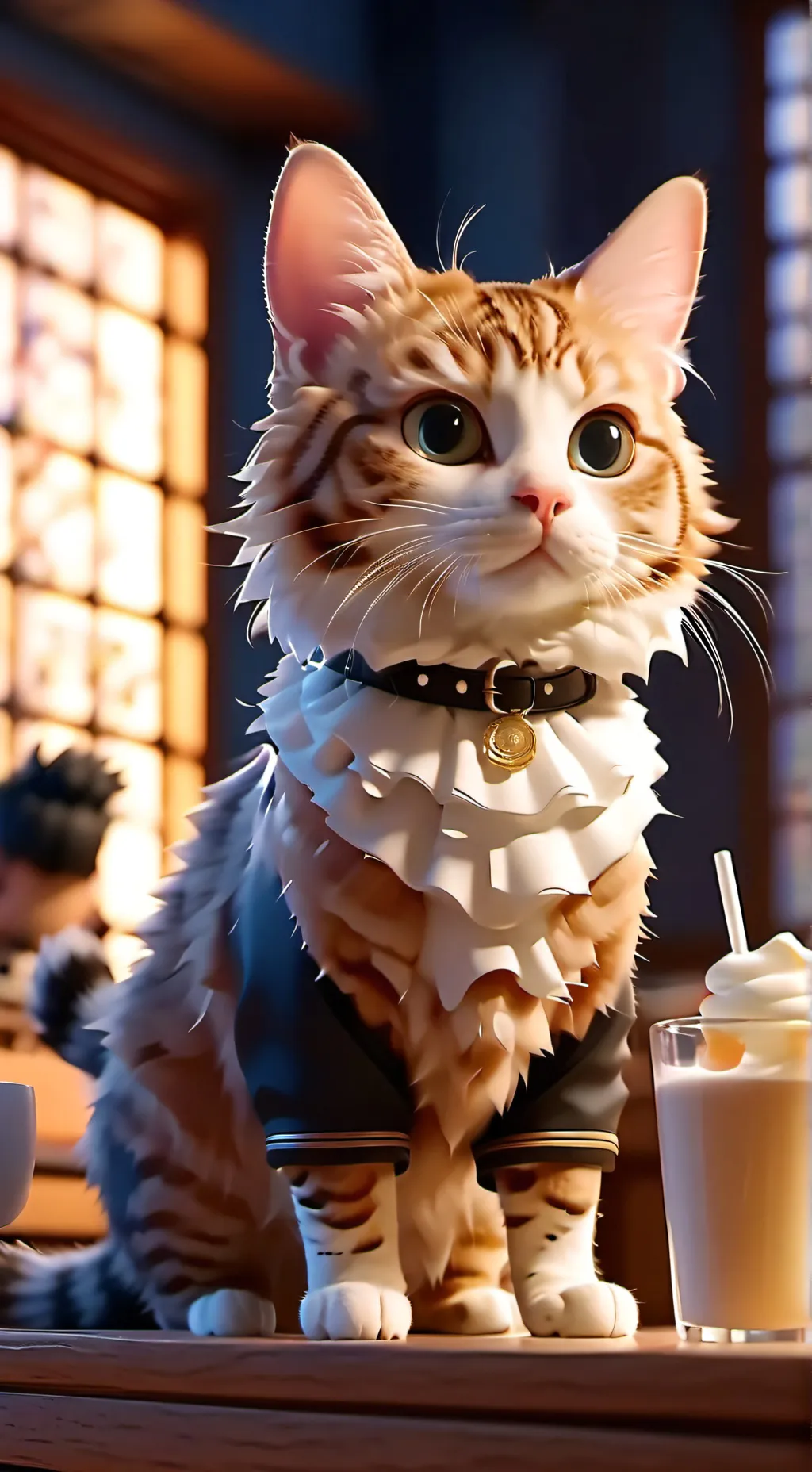 ai character: meme cat  background