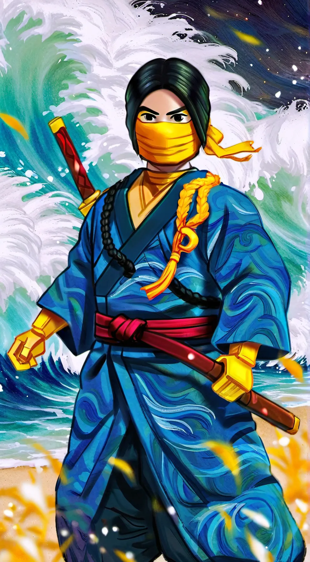 ai character: ninjago background