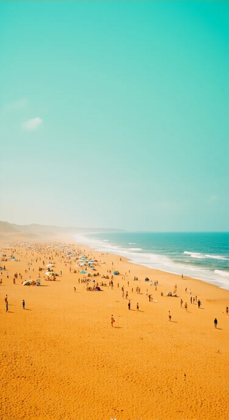 ai character: beach background