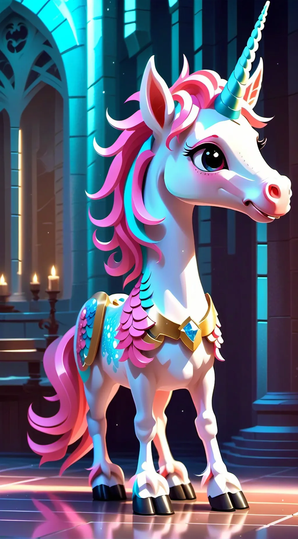 ai character: Beetlejuic unicorn background