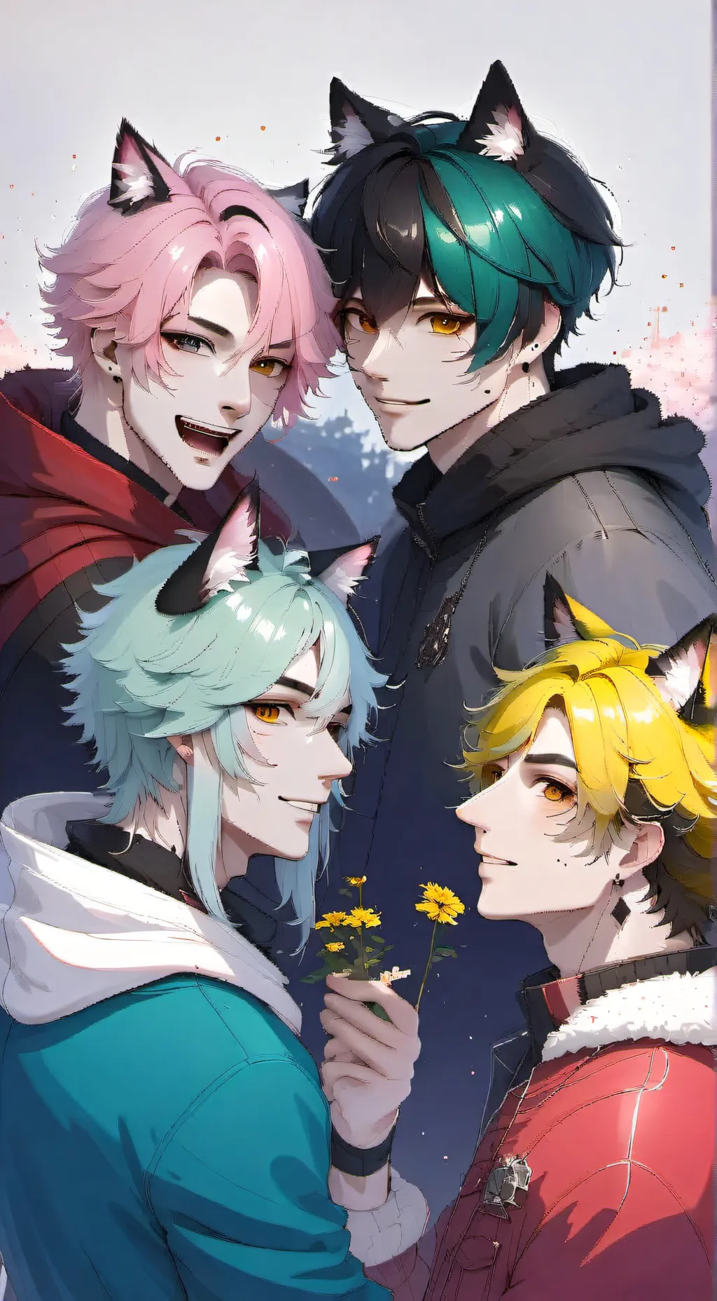 ai character: Fat gay couples  background