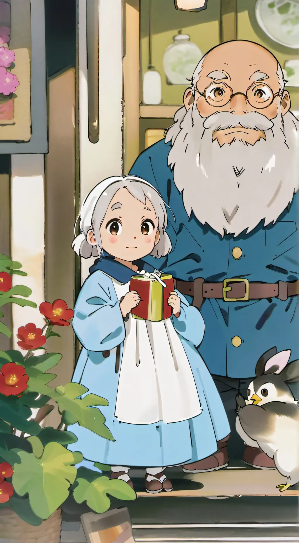 ai character: nonno invidibile background