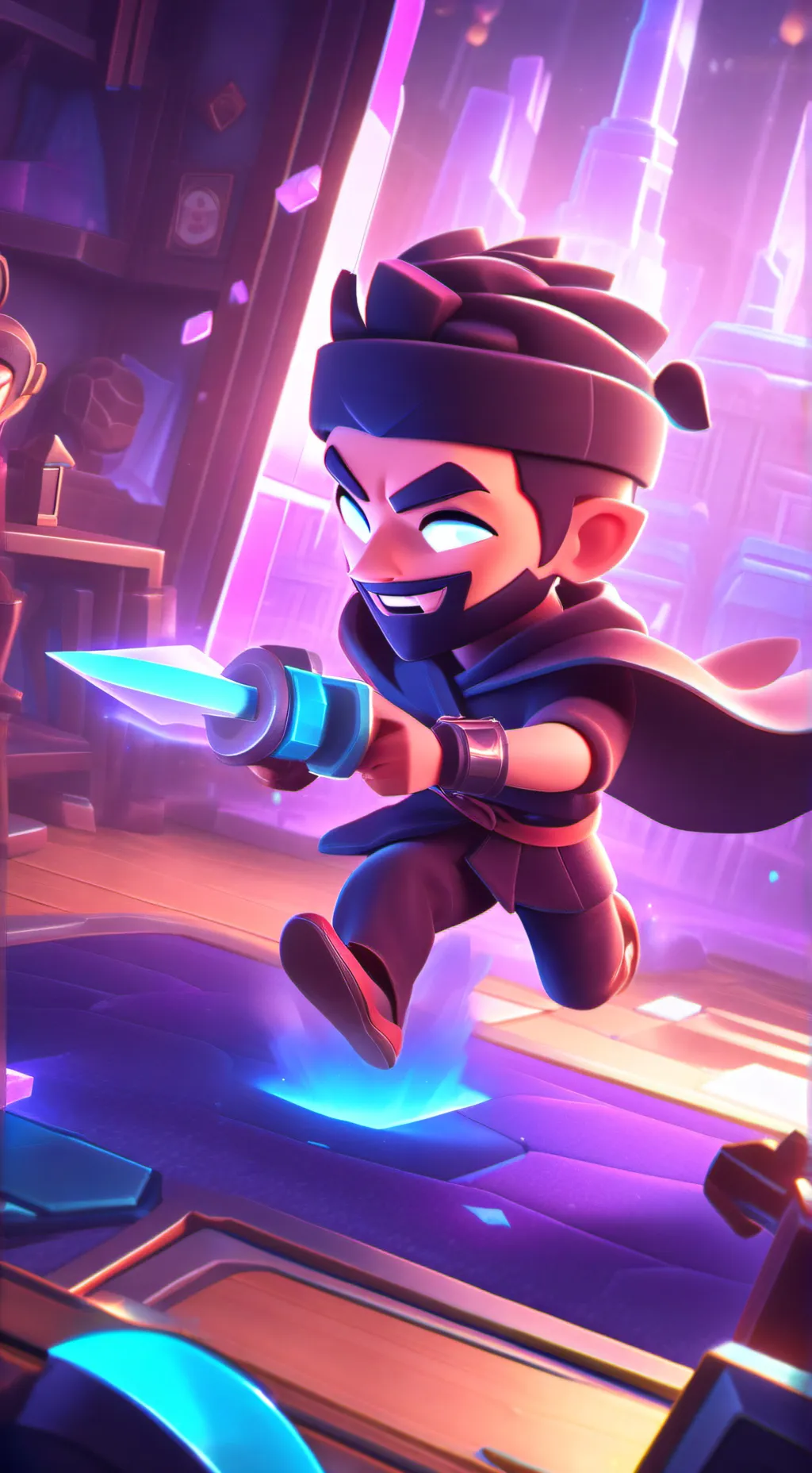 ai character: Super focus  background