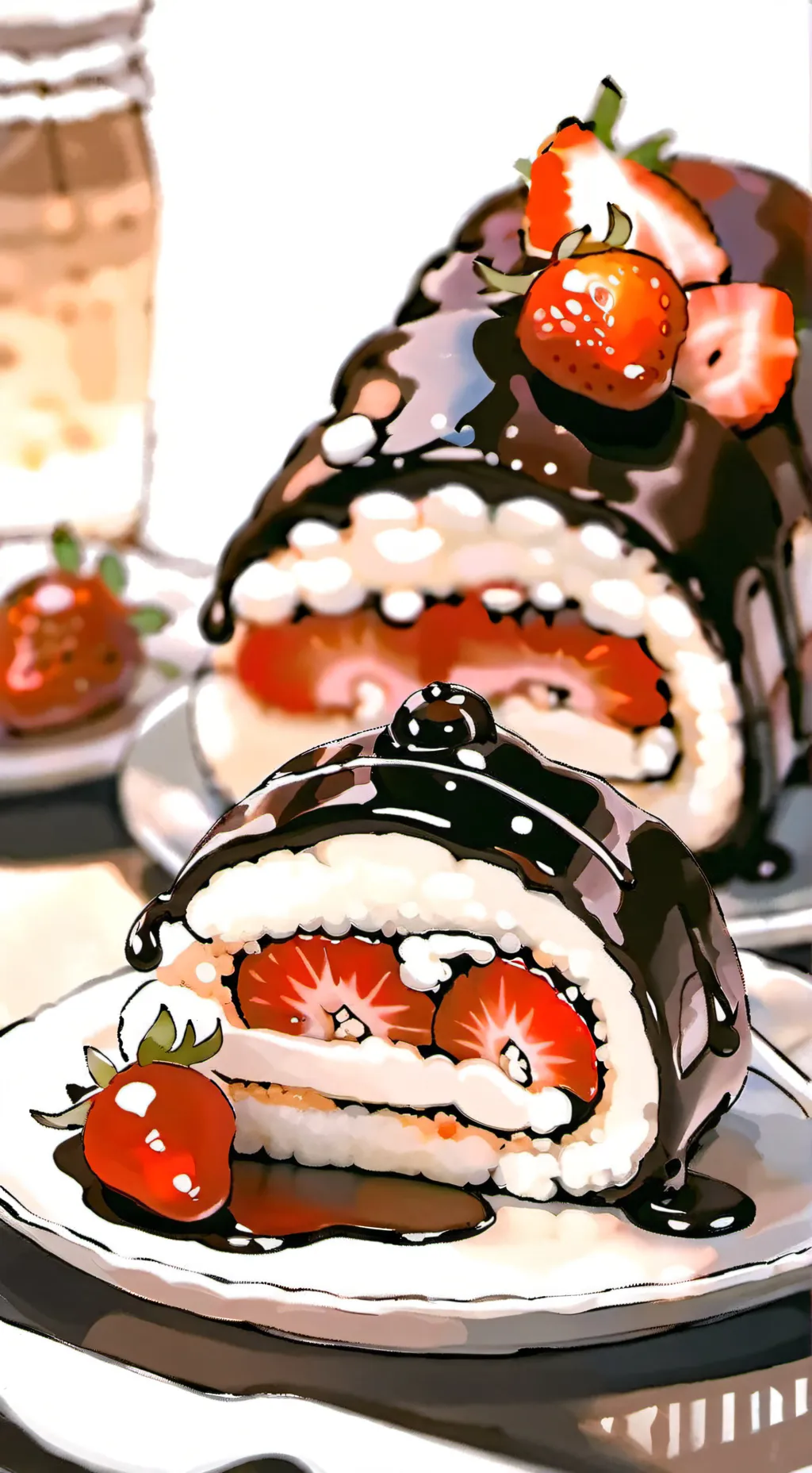 ai character: Fruitcake background