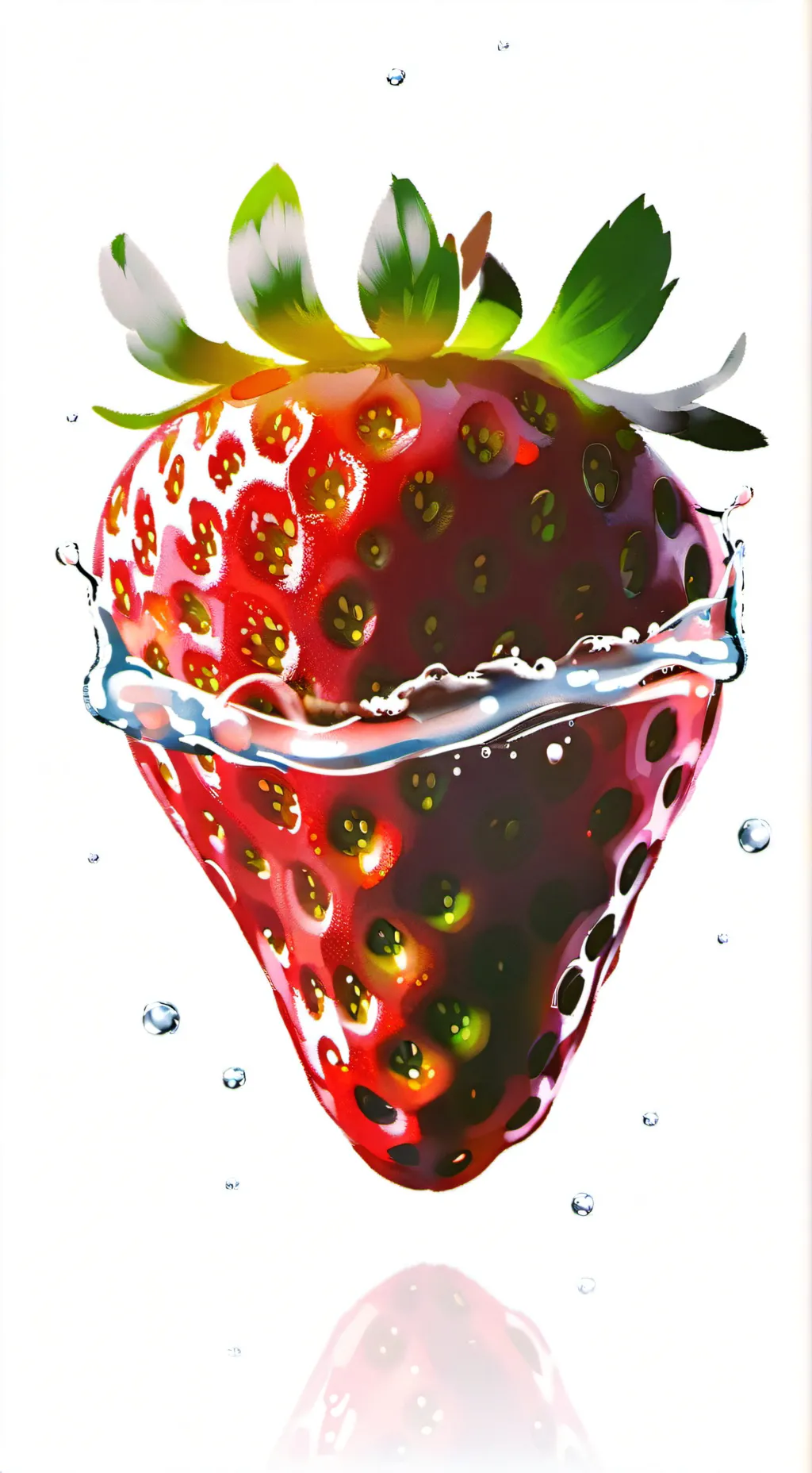 ai character: Strawberry background