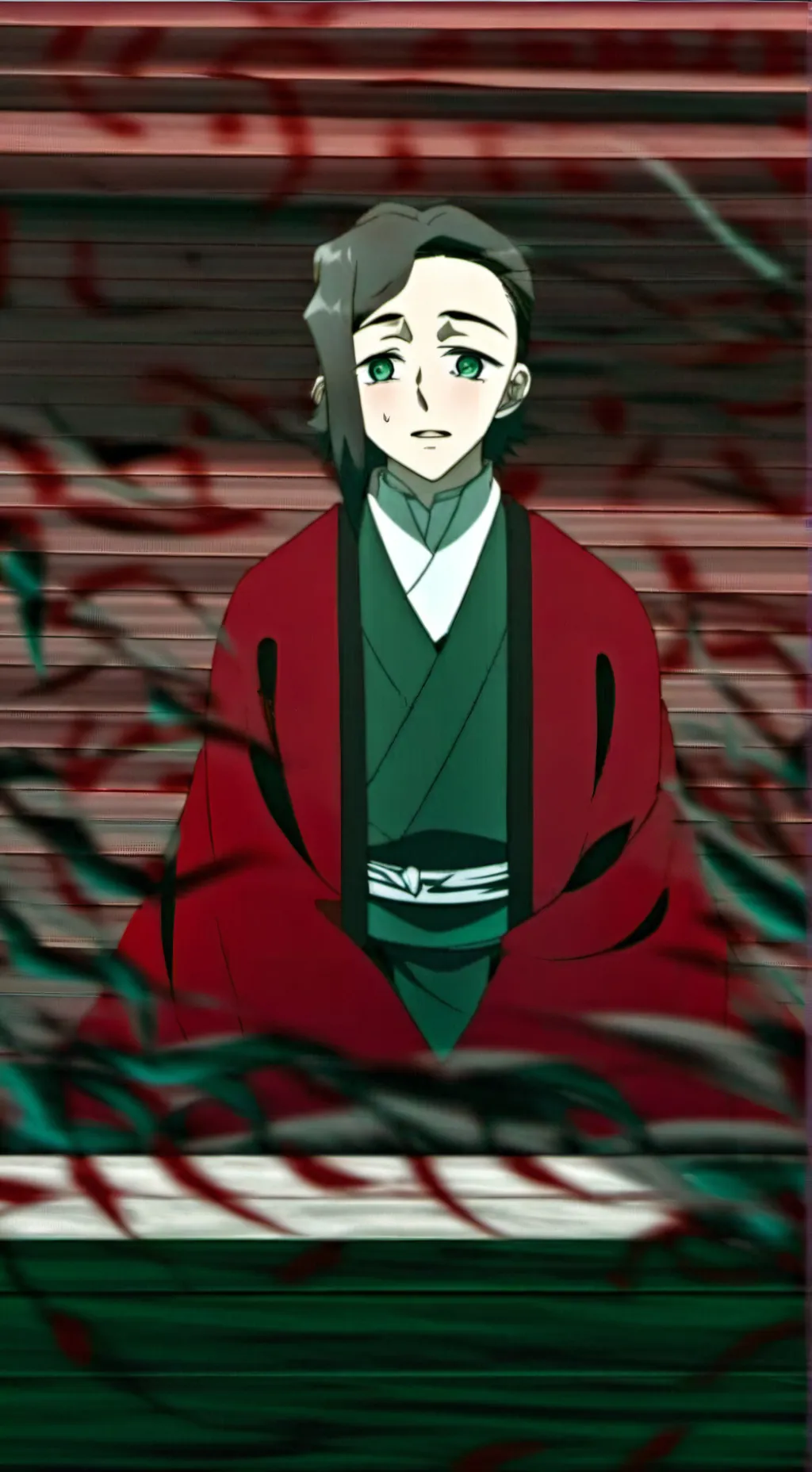 ai character: Enmu ✨️🌚🚂👁🩸 background