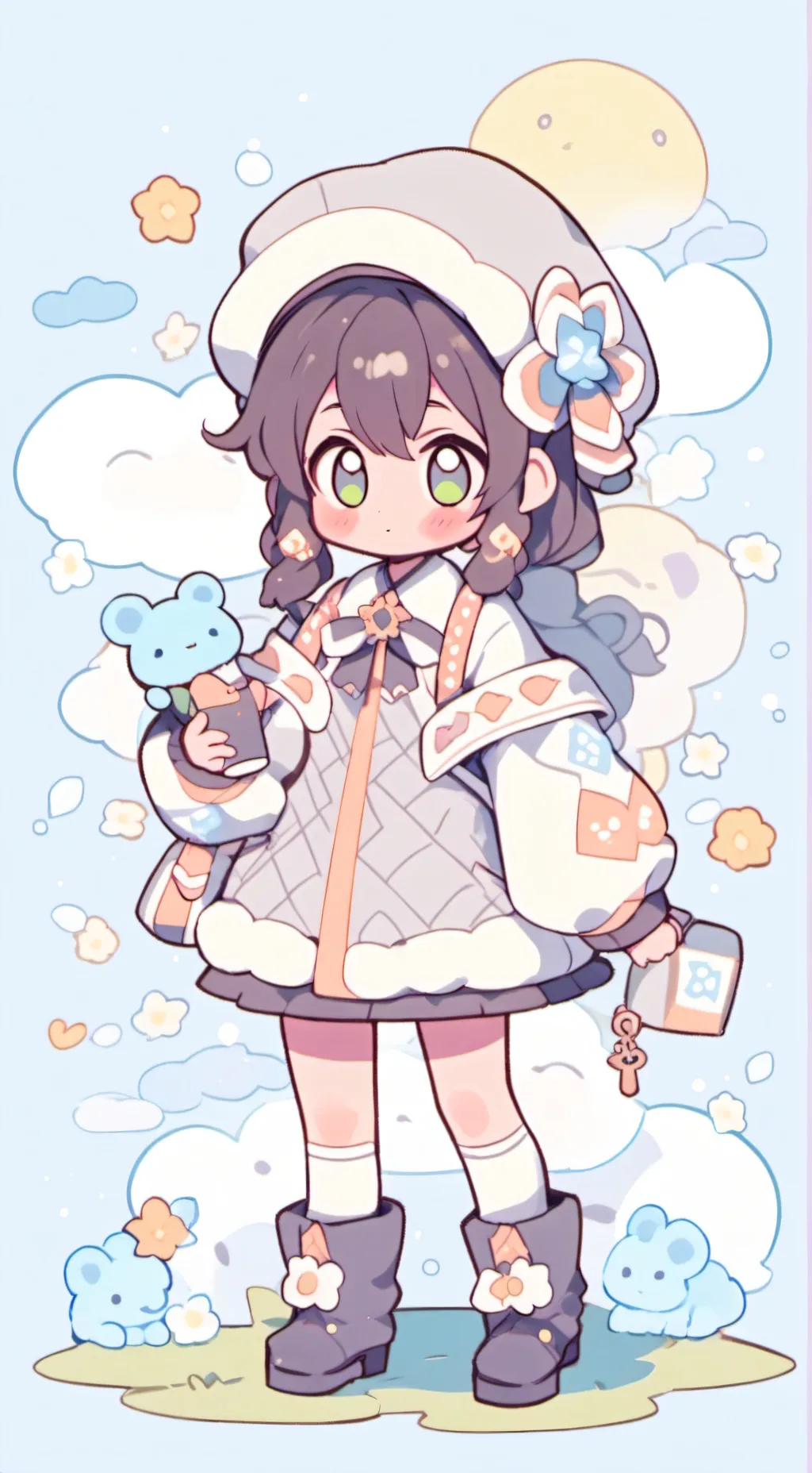 ai character: Mavis bebé Drác background