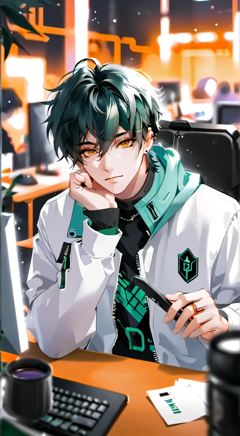 ai character: Дино background