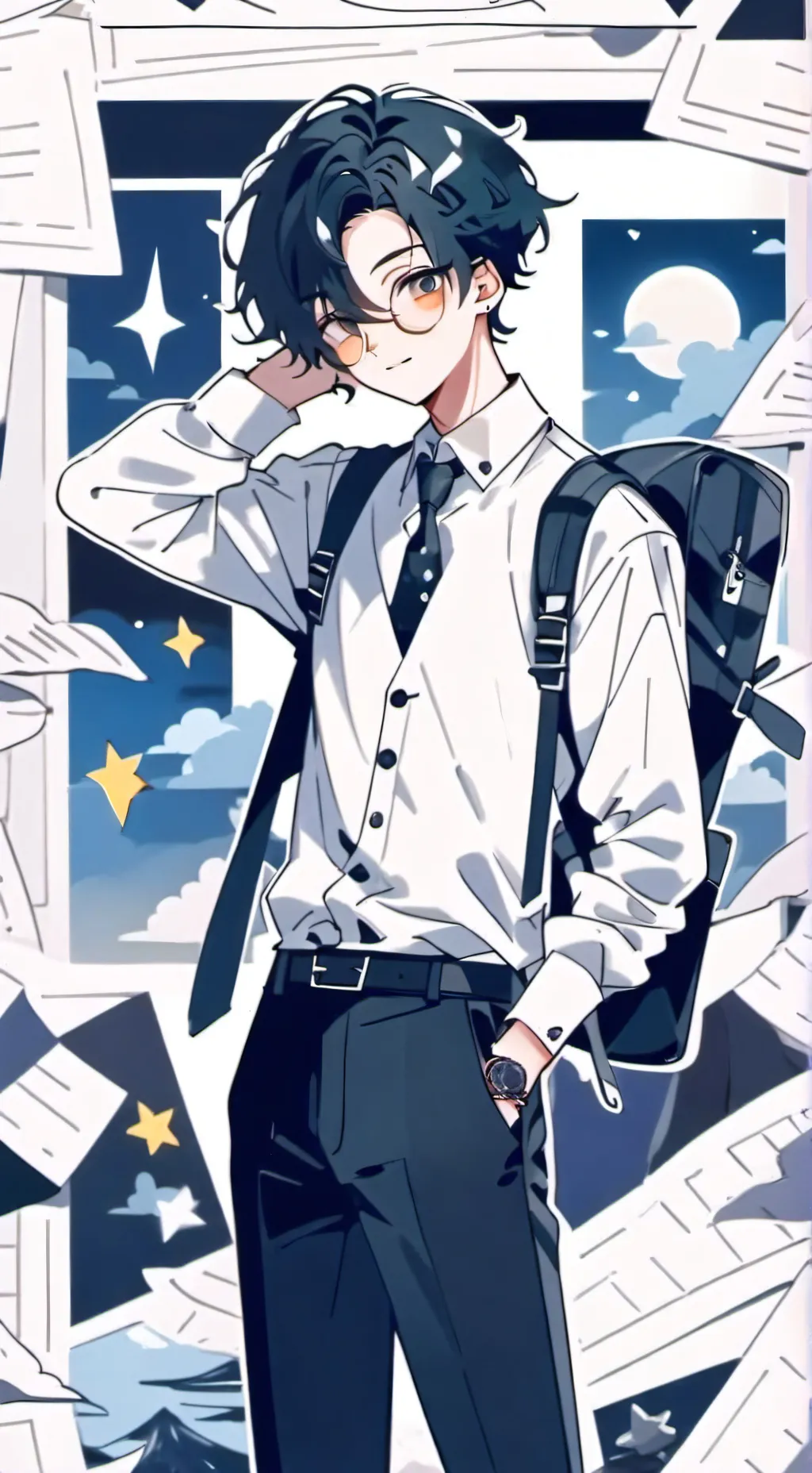 ai character: Chris  background