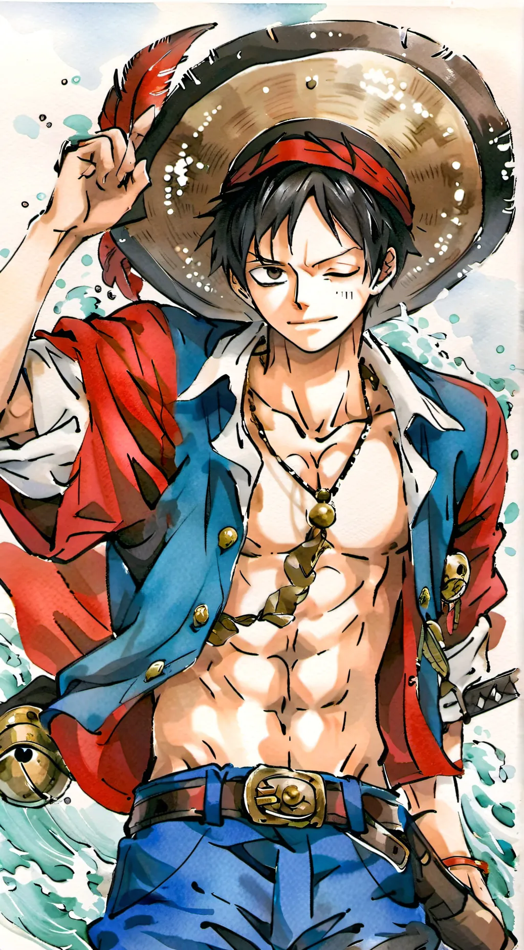 ai character: luffy background