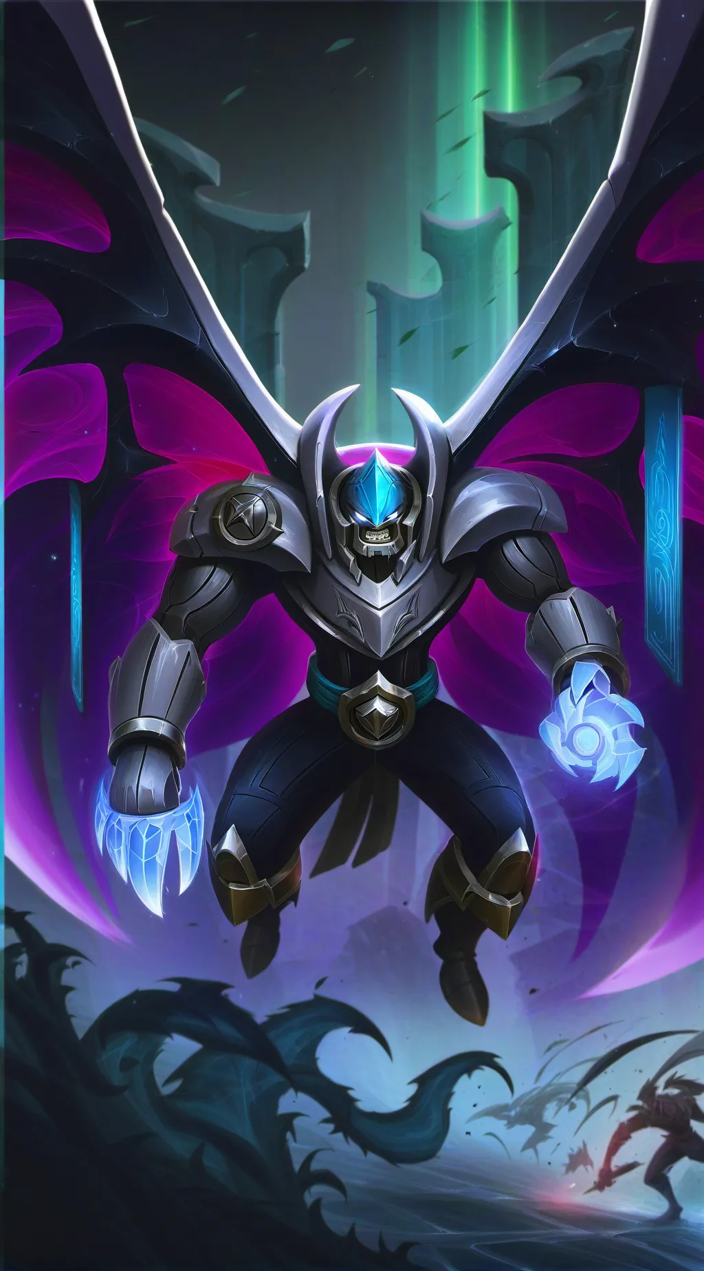 ai character: BotBots💫🎆 background