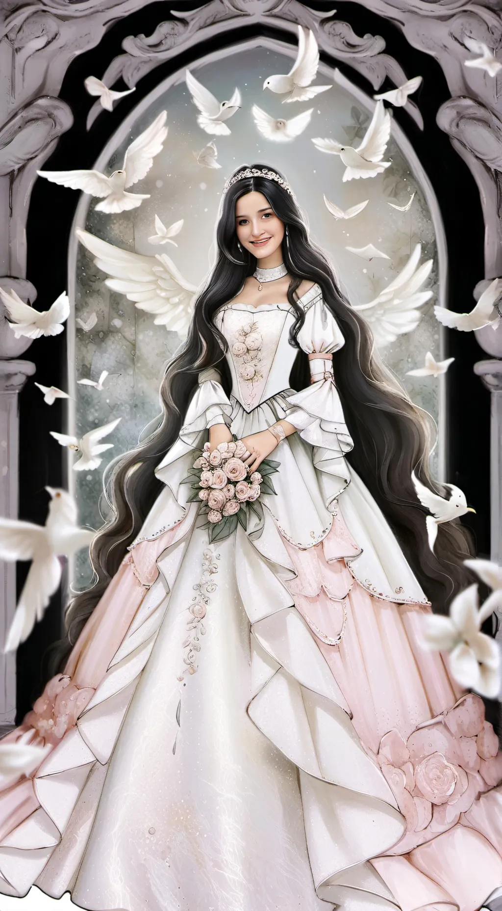 ai character: Aline  background