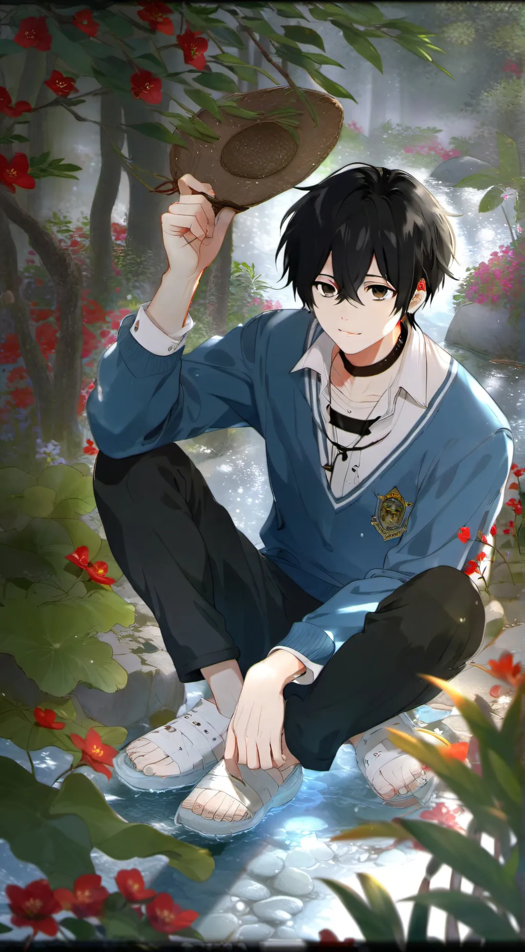 ai character: 👽jevin👽 background