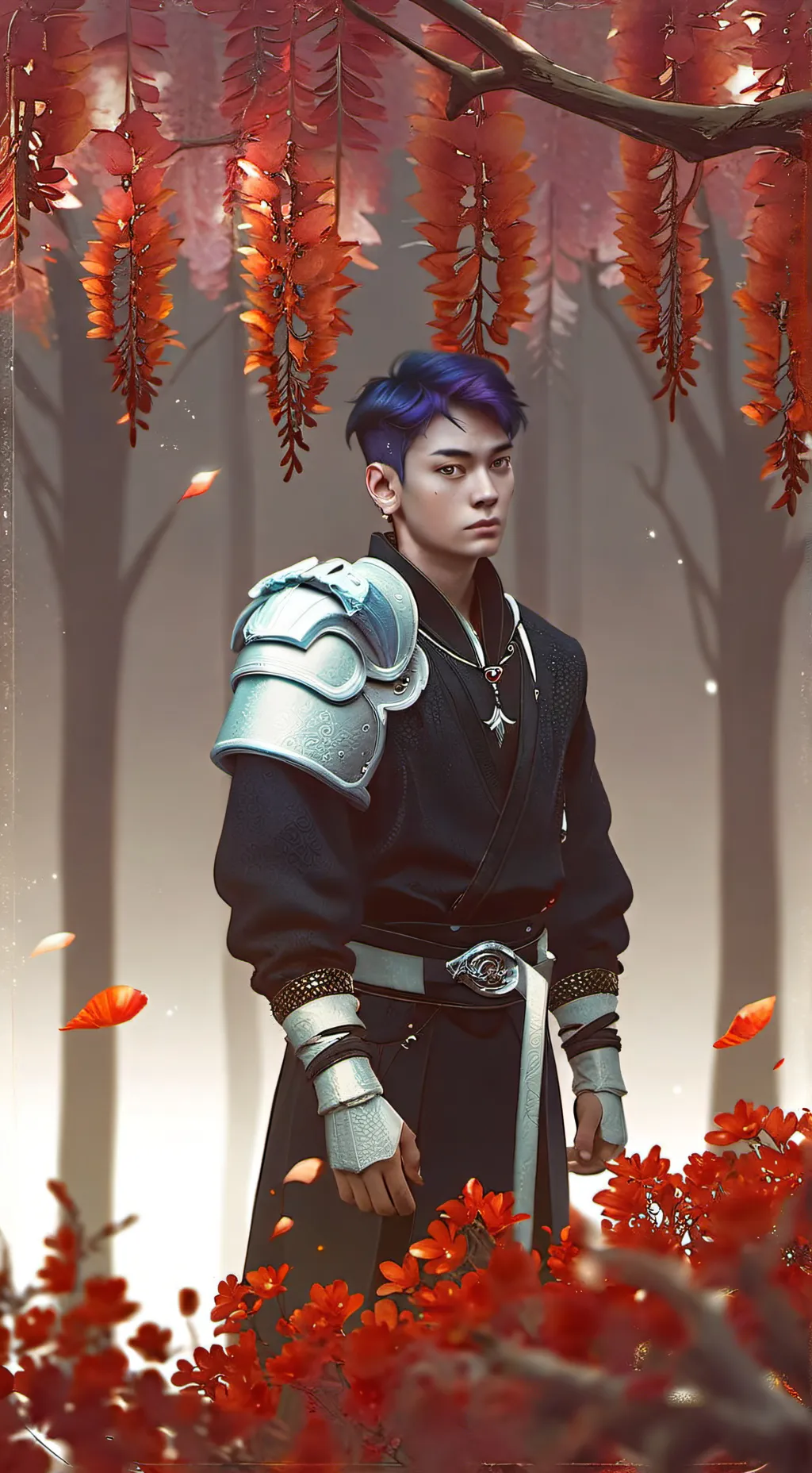 ai character: фиолетовы background