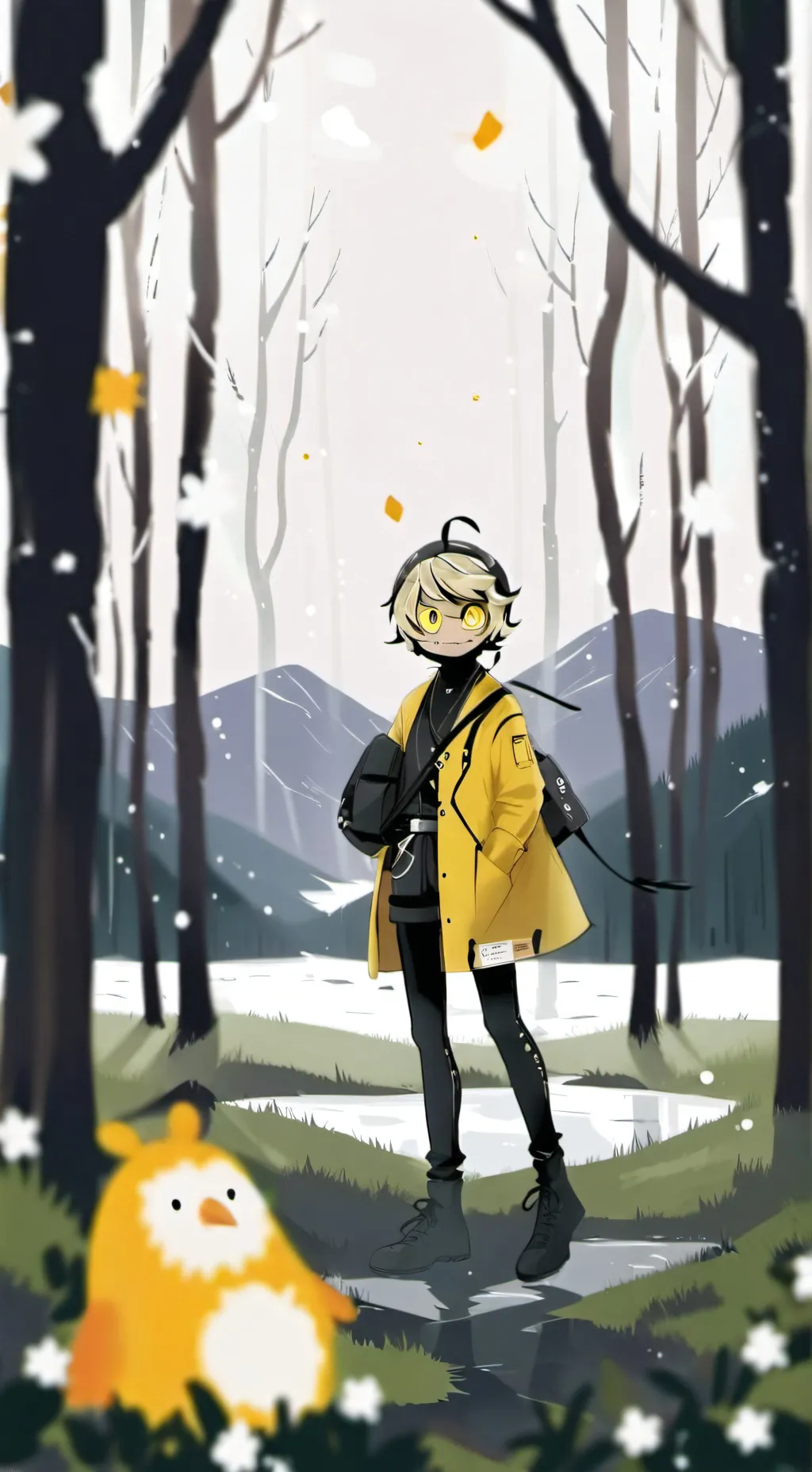 ai character: md meets a kid background