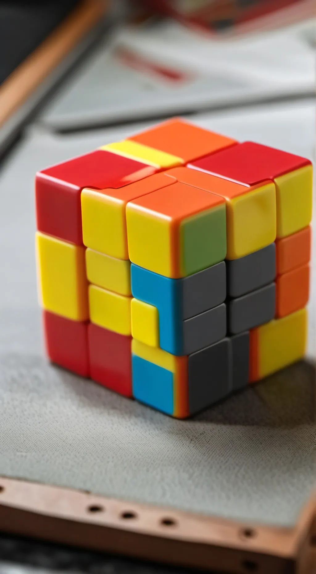 ai character: cubo rubik background