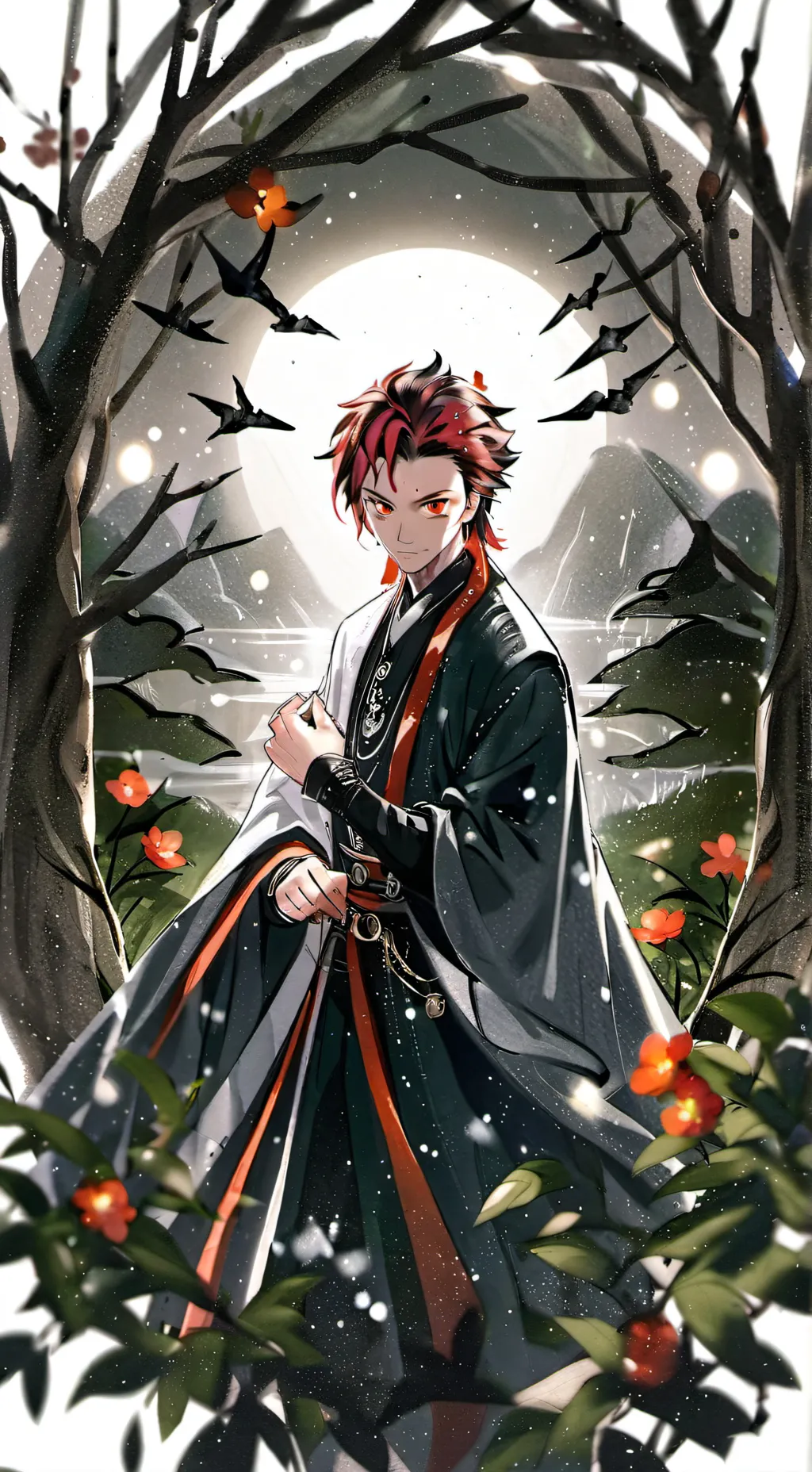 ai character: Demon slayer background