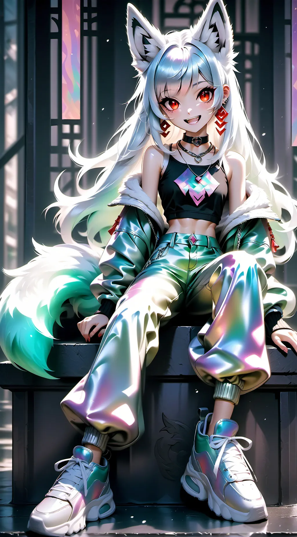 ai character: Mha wolf background