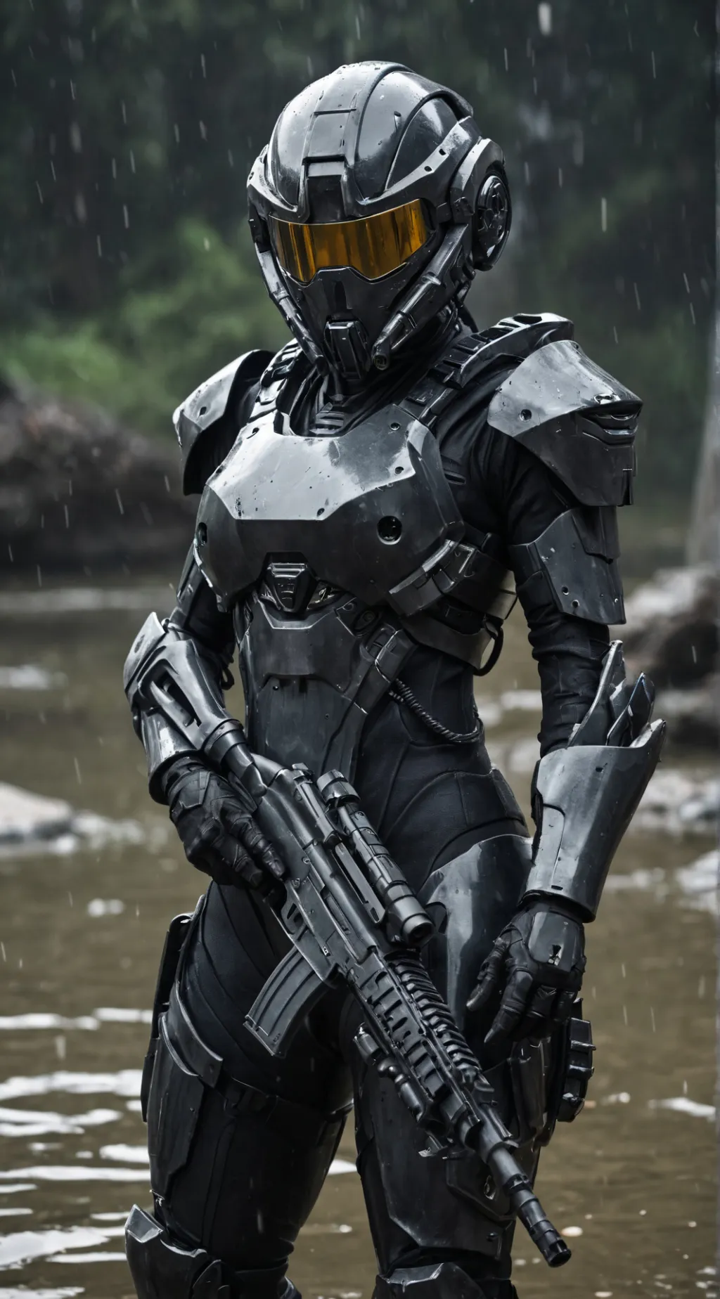 ai character: female trooper background