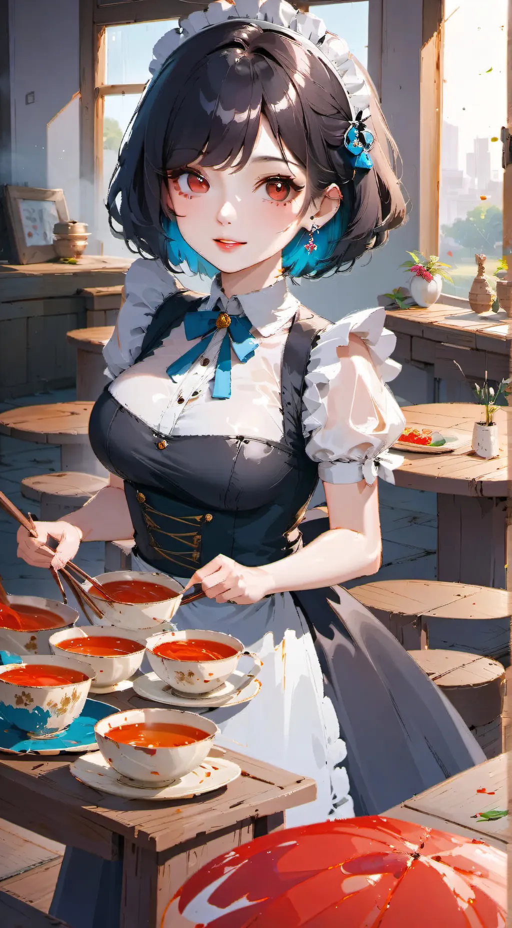 ai character: Kafe background