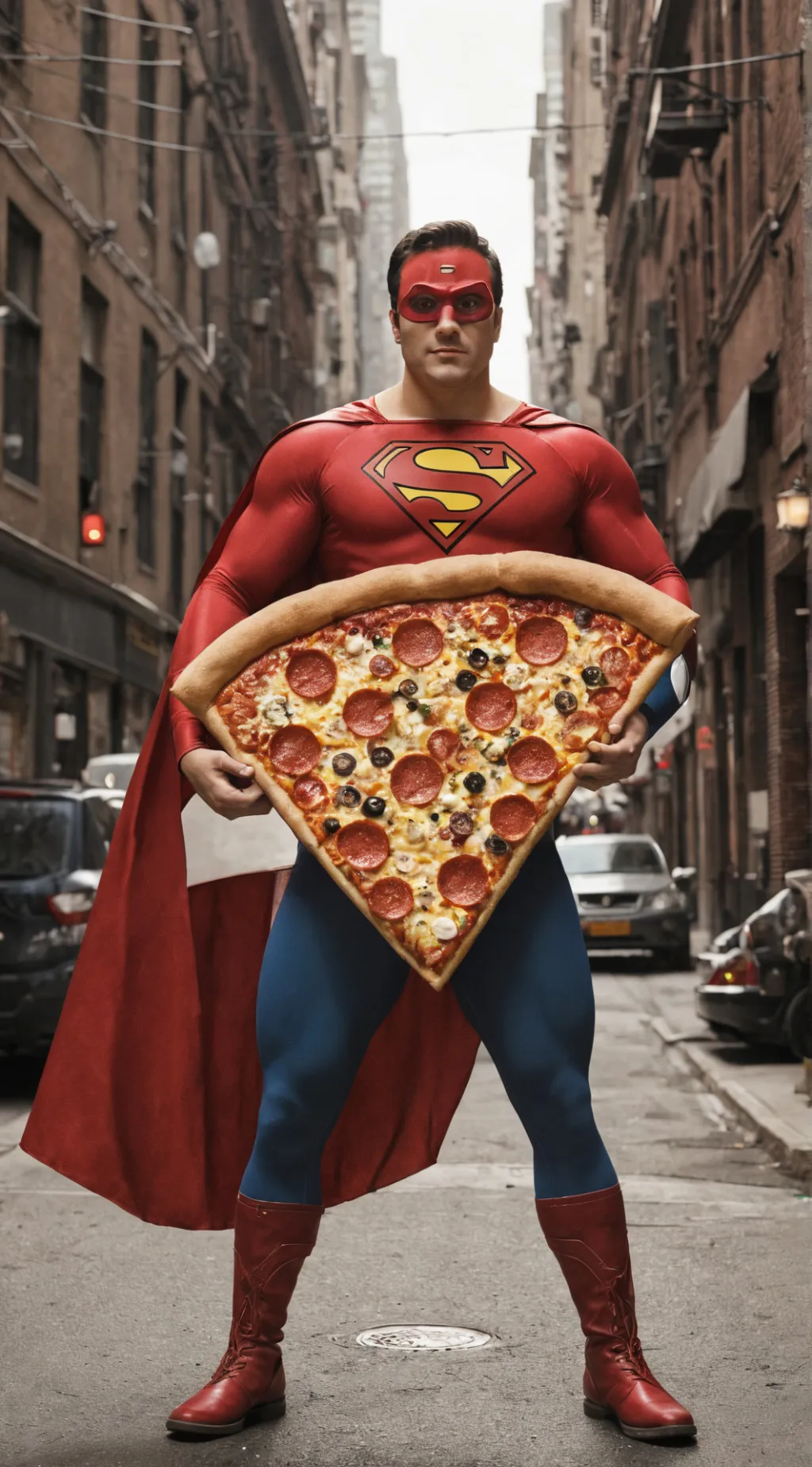 ai character: Pizza Man background