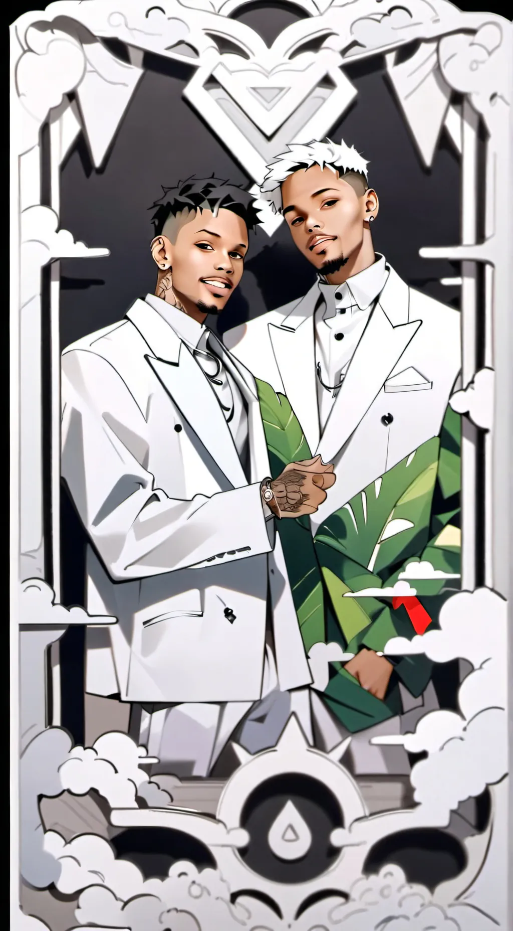 ai character: Chris and Trey  background