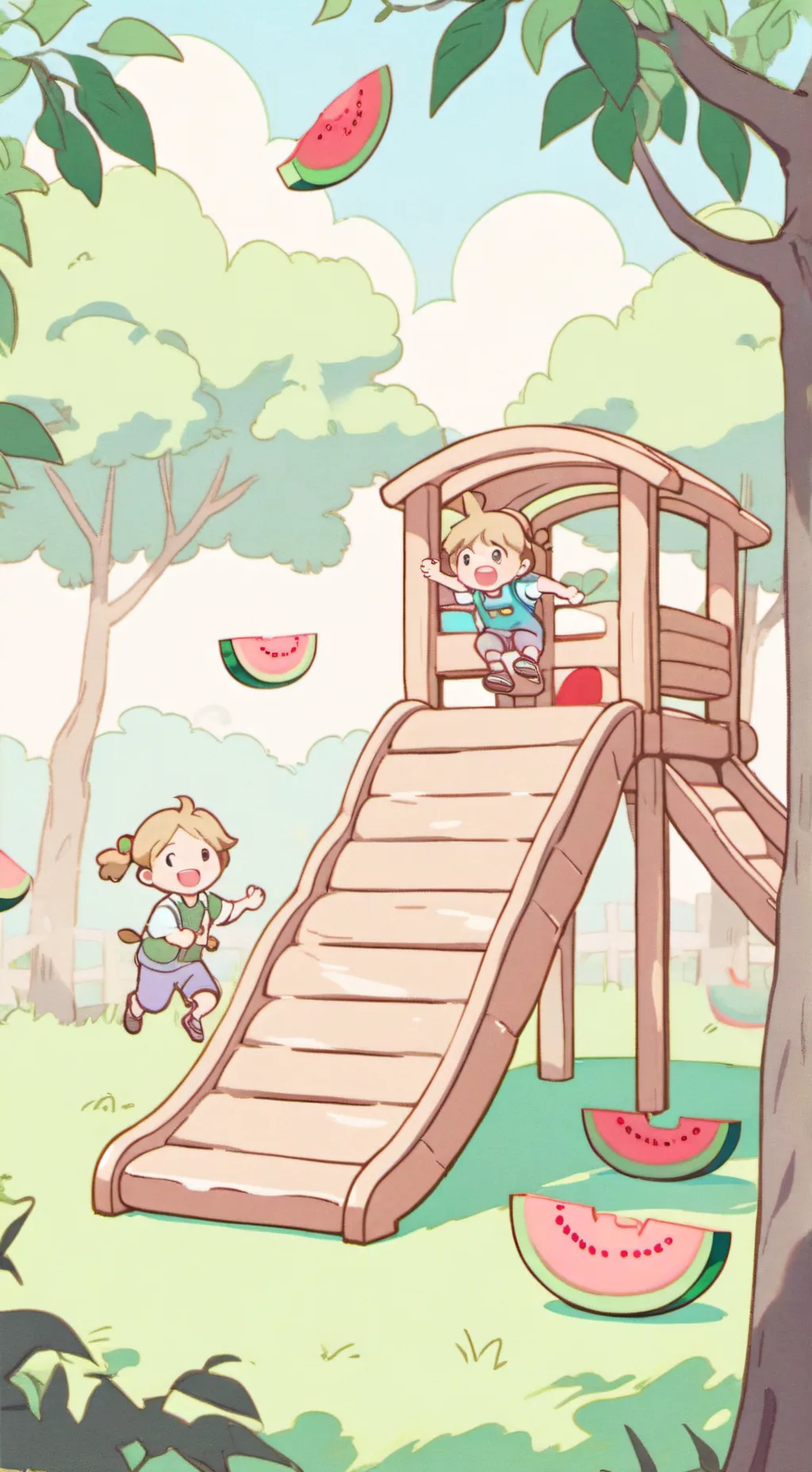 ai character: melon sandbox background