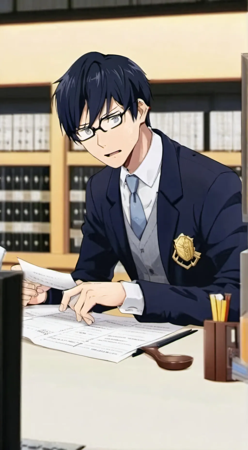 ai character: Mha new kid/you  background