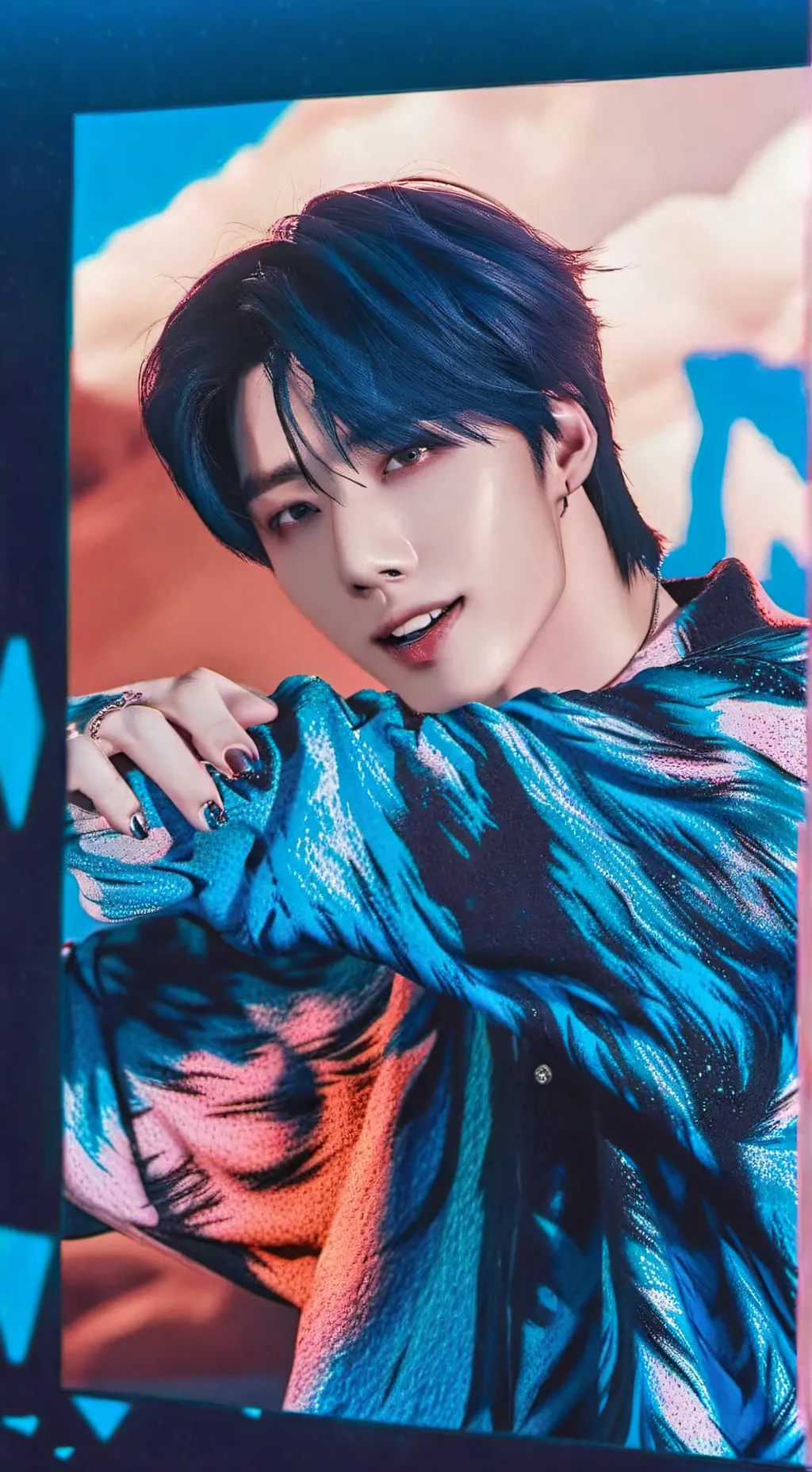 ai character: han (stray kids)  background