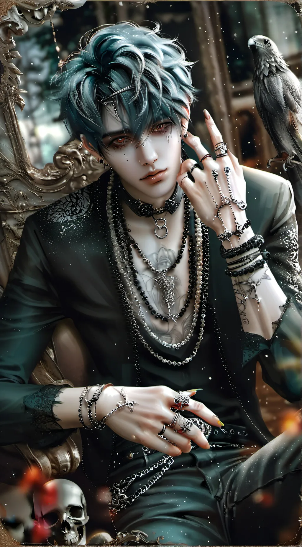 ai character: Hoshi🖤 background